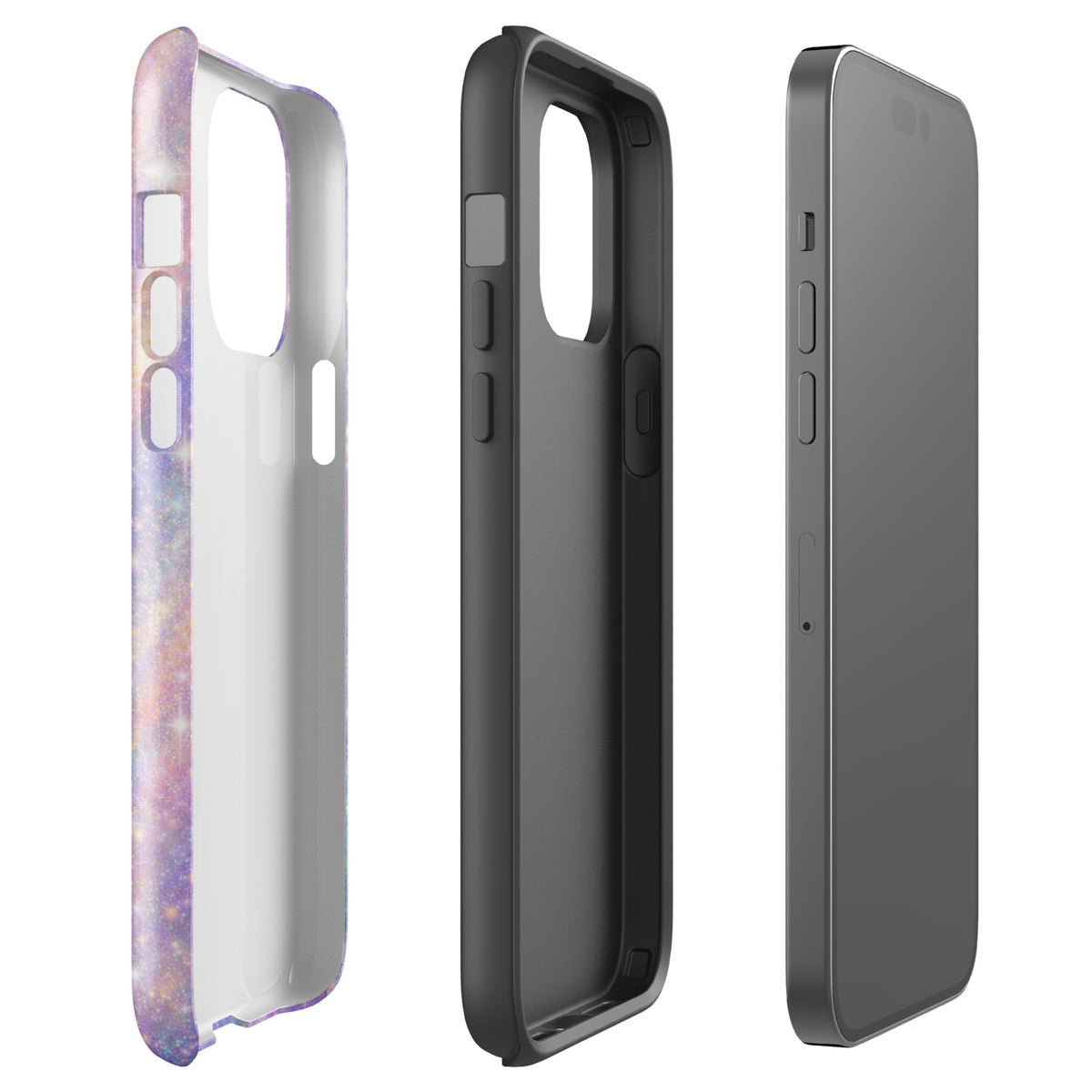 Phone Case for iPhone showing cosmic dream swirl design in pastel colors with protective features.