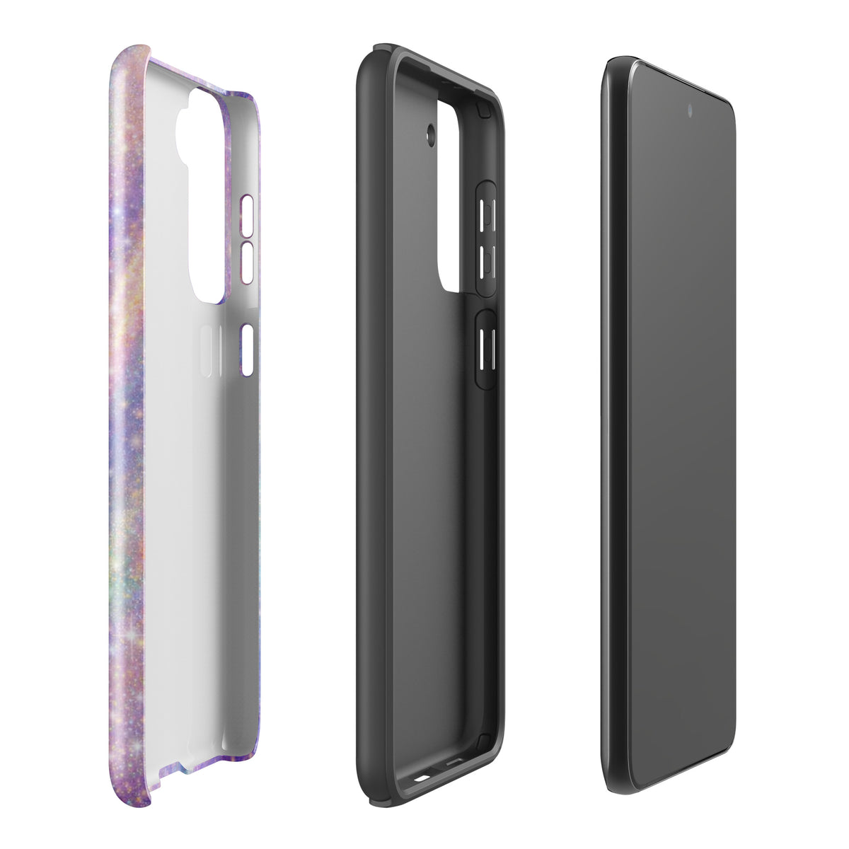 Cosmic Dream Swirl Phone Case for Samsung Galaxy, showcasing pastel purples, pinks, and blues in a dreamy, protective design.
