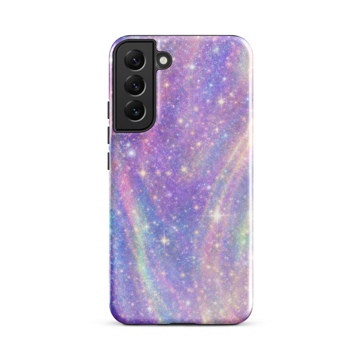 Phone Case for Samsung Galaxy with cosmic pastel swirl and sparkles design.