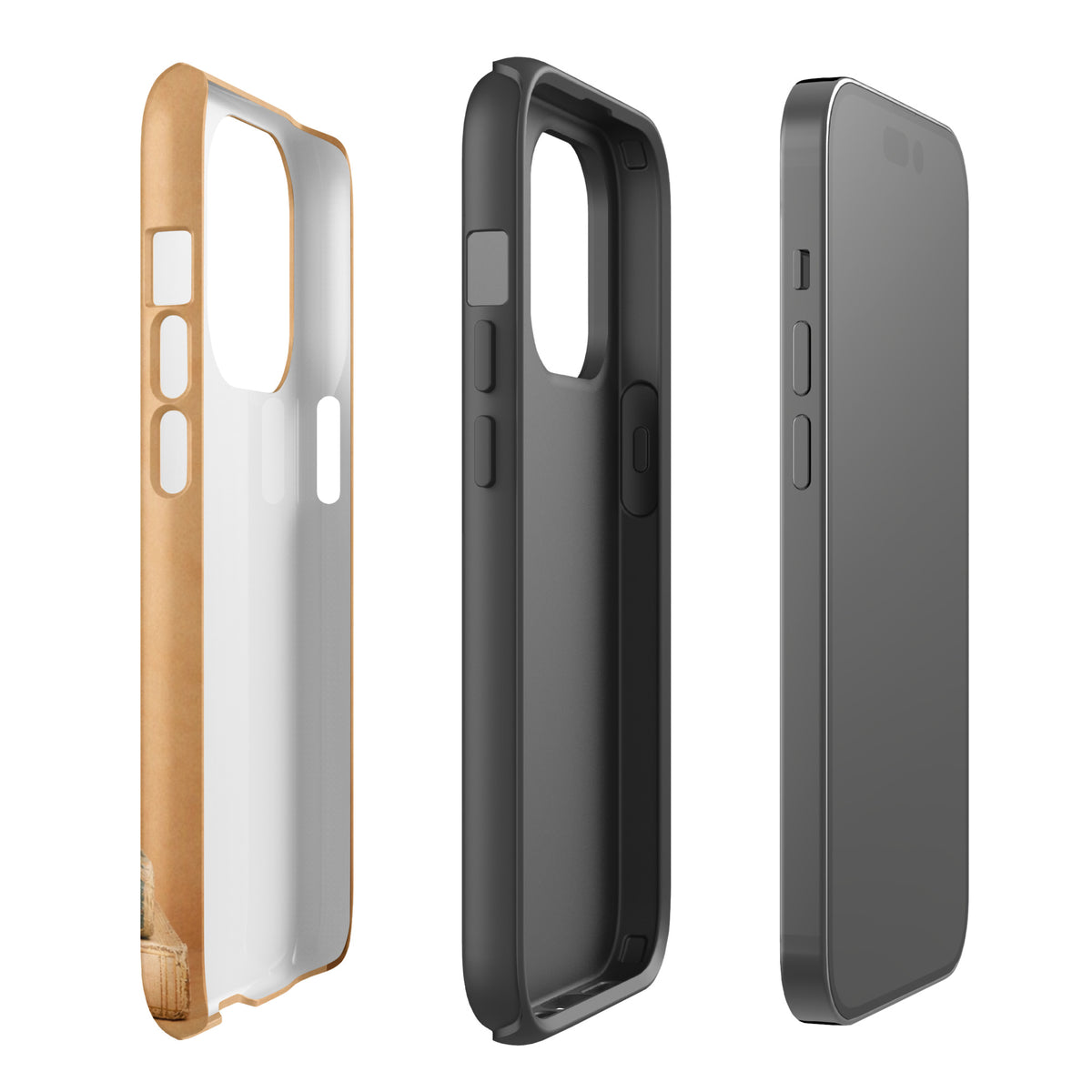 Phone Case for iPhone featuring a cute kitten on vintage books, highlighting protective design with charming artistic details.