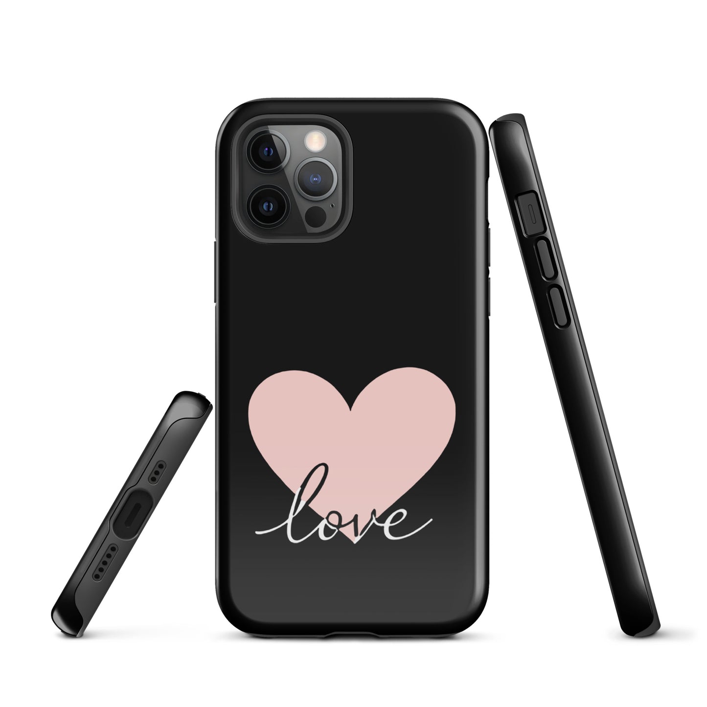 Phone Case for iPhone with heart and script love design, offering minimalist charm and protection.