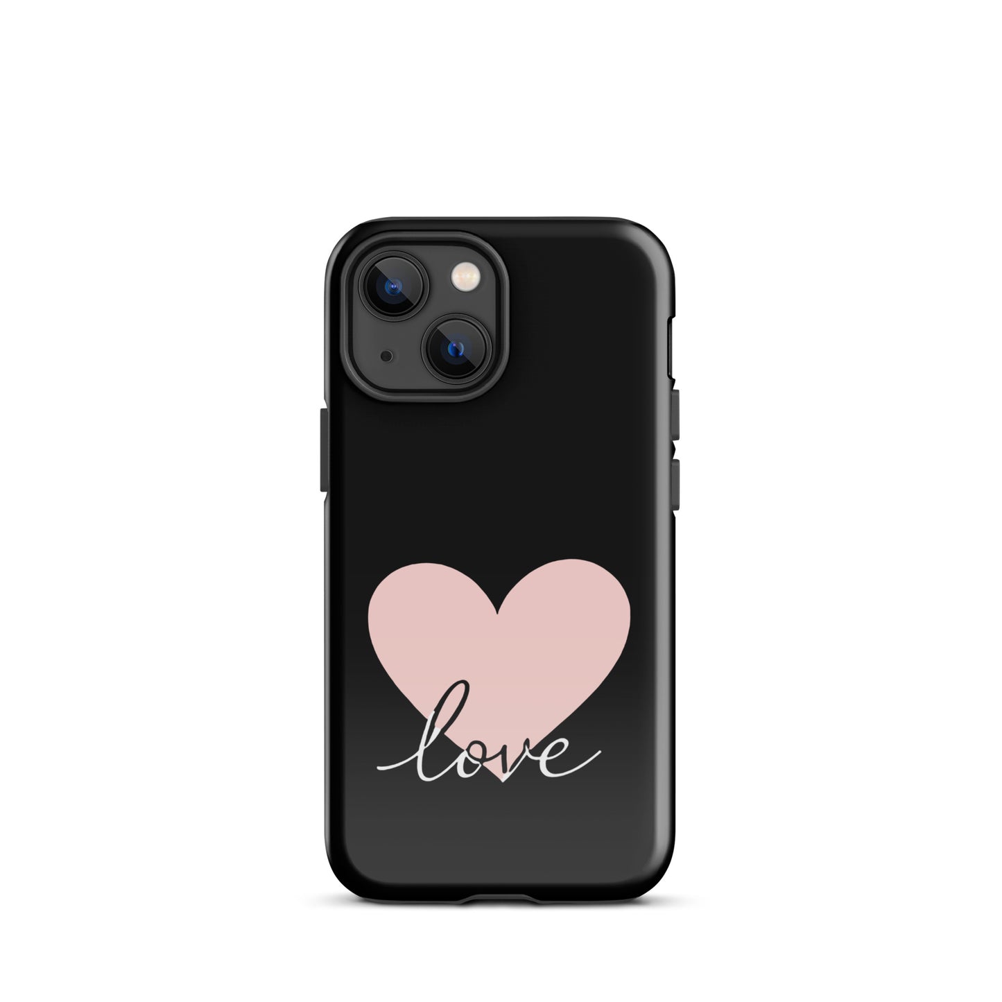 Phone Case for iPhone featuring heart and script love design with minimal charm and protection.