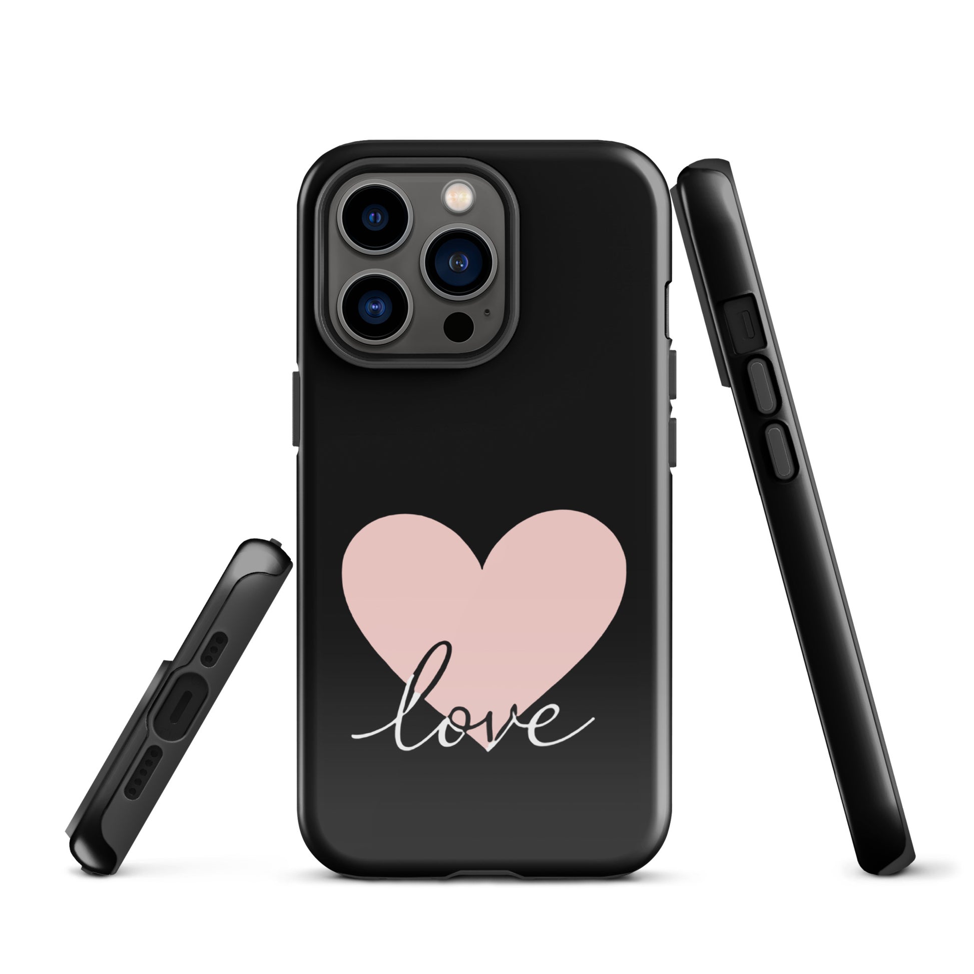 Phone Case for iPhone with heart and script love design, offering romantic and modern appeal with reliable device protection.