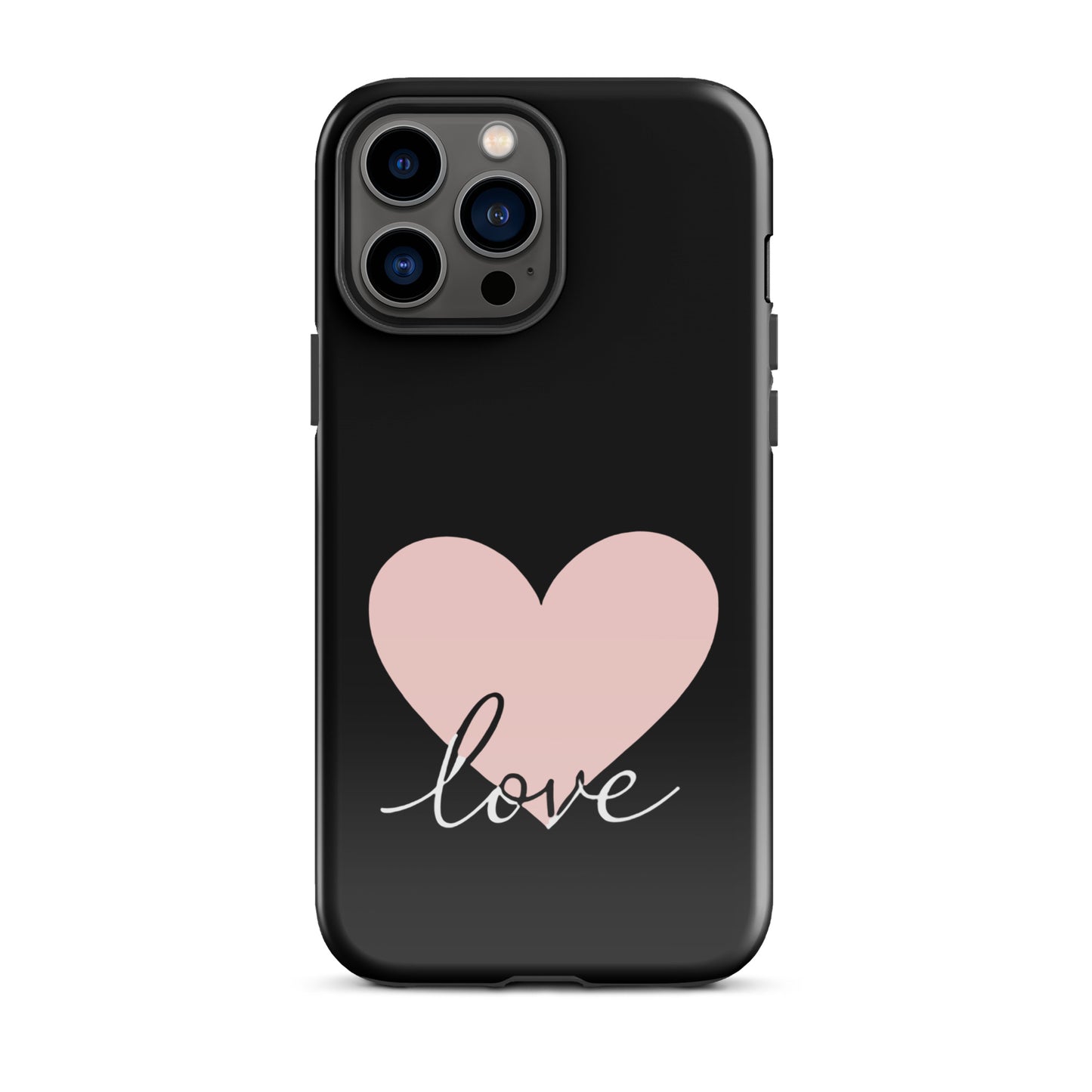 Phone Case for iPhone with heart and script love design, minimalist charm with romantic twist, perfect stylish protection.