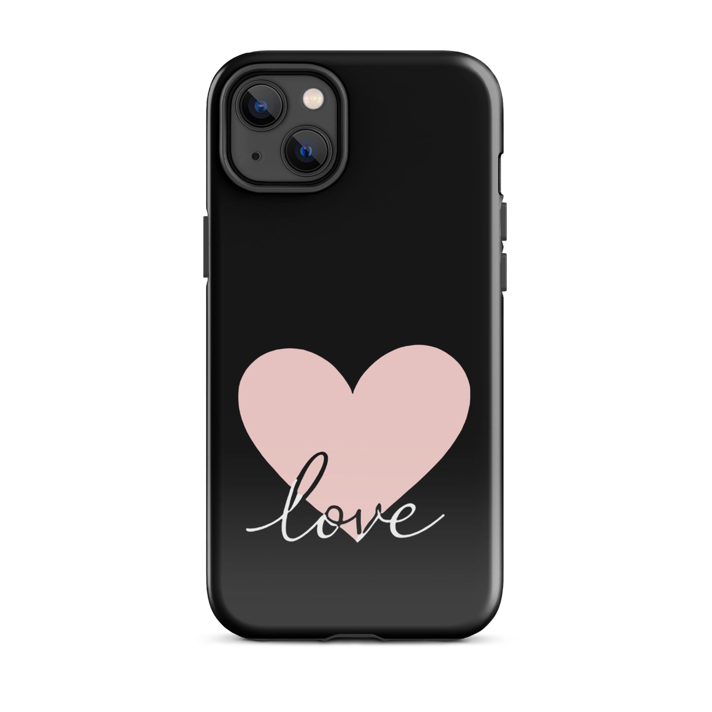 Phone Case for iPhone with heart and script love design, minimalist charm, modern and stylish accessory.
