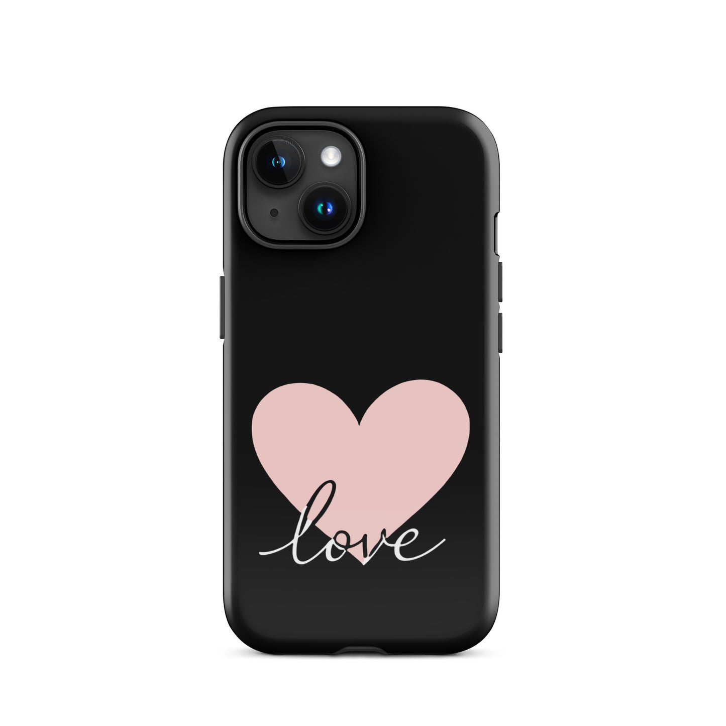 Phone Case for iPhone with heart and script love design, minimalist and romantic, offering stylish protection for your device.