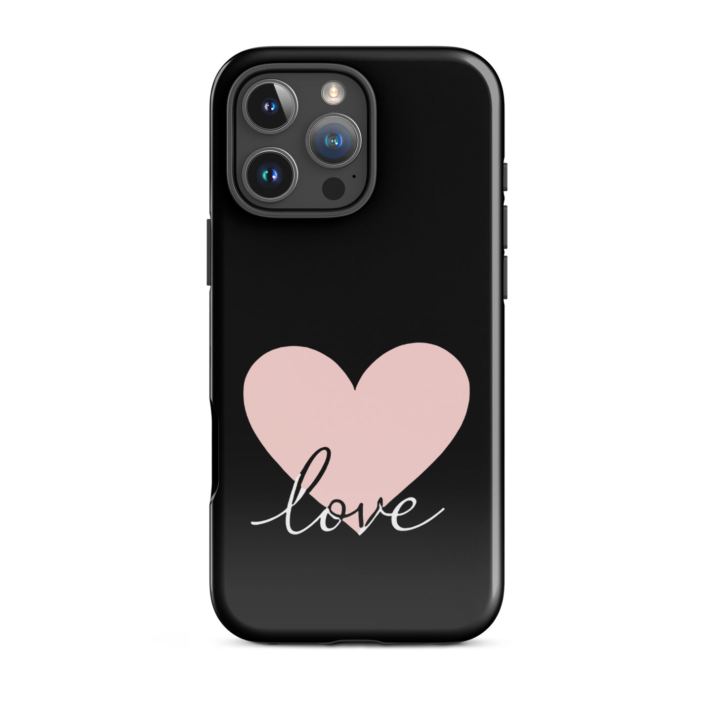 Phone Case for iPhone with Heart and Script Love Design offering minimalist charm and protection.