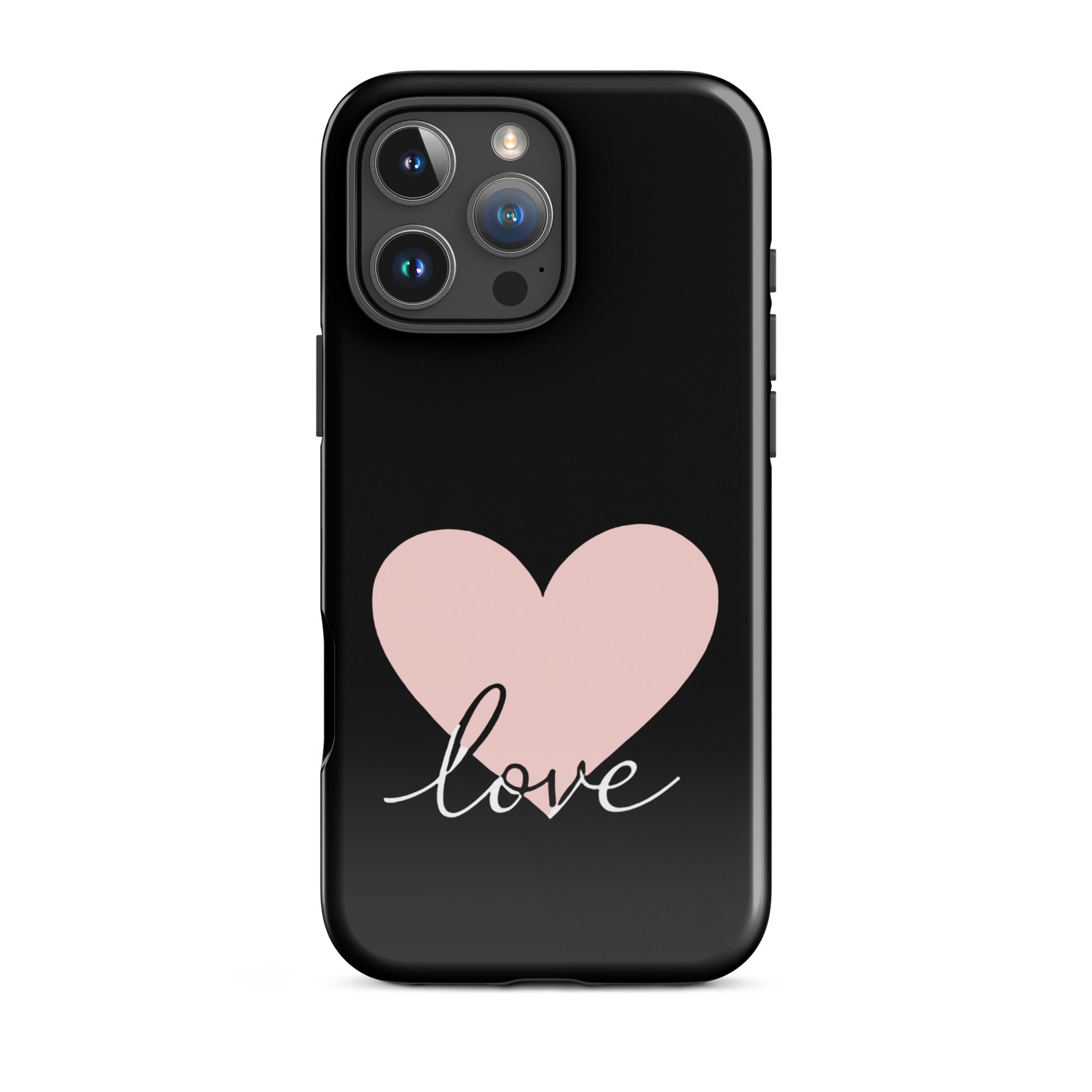 Phone Case for iPhone with Heart and Script Love Design offering minimalist charm and protection.