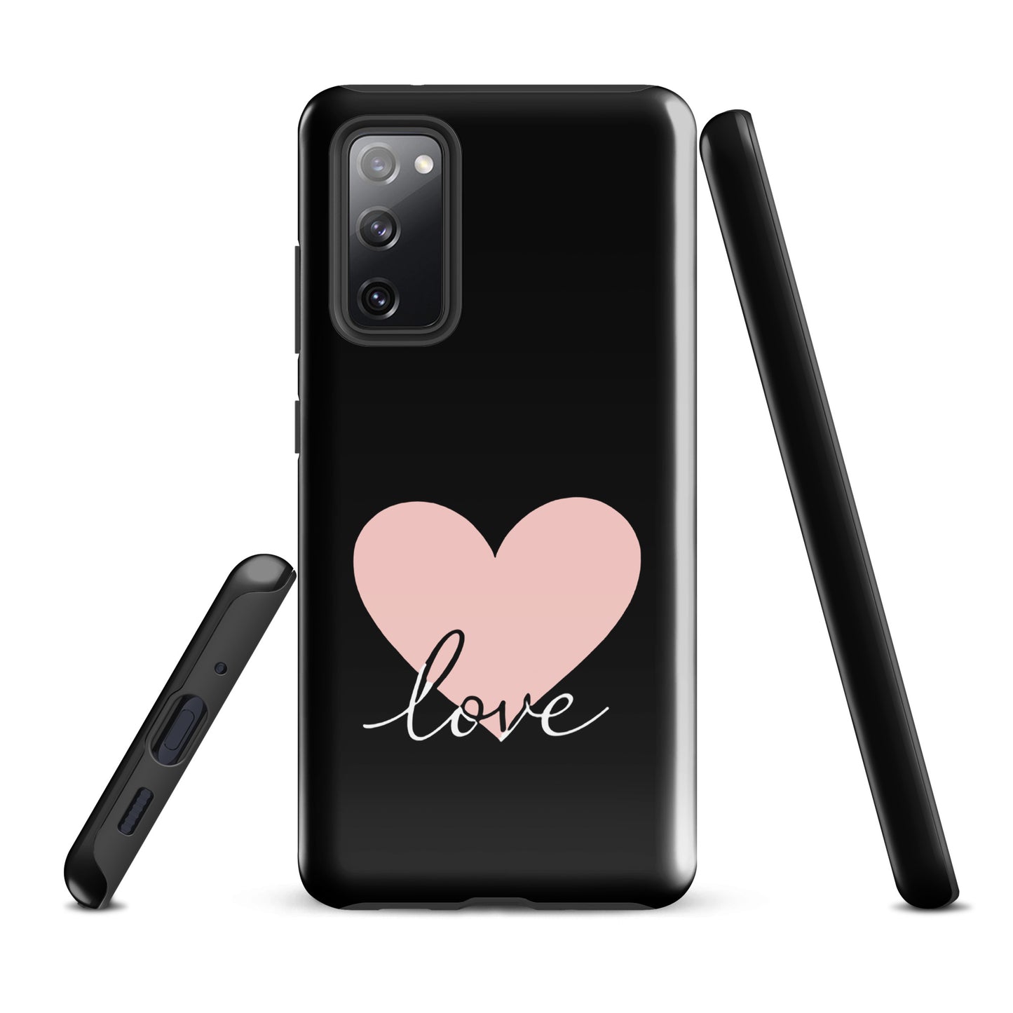 Phone Case Samsung Galaxy with heart and script love design, minimalist charm, and dependable protection for a modern stylish look.