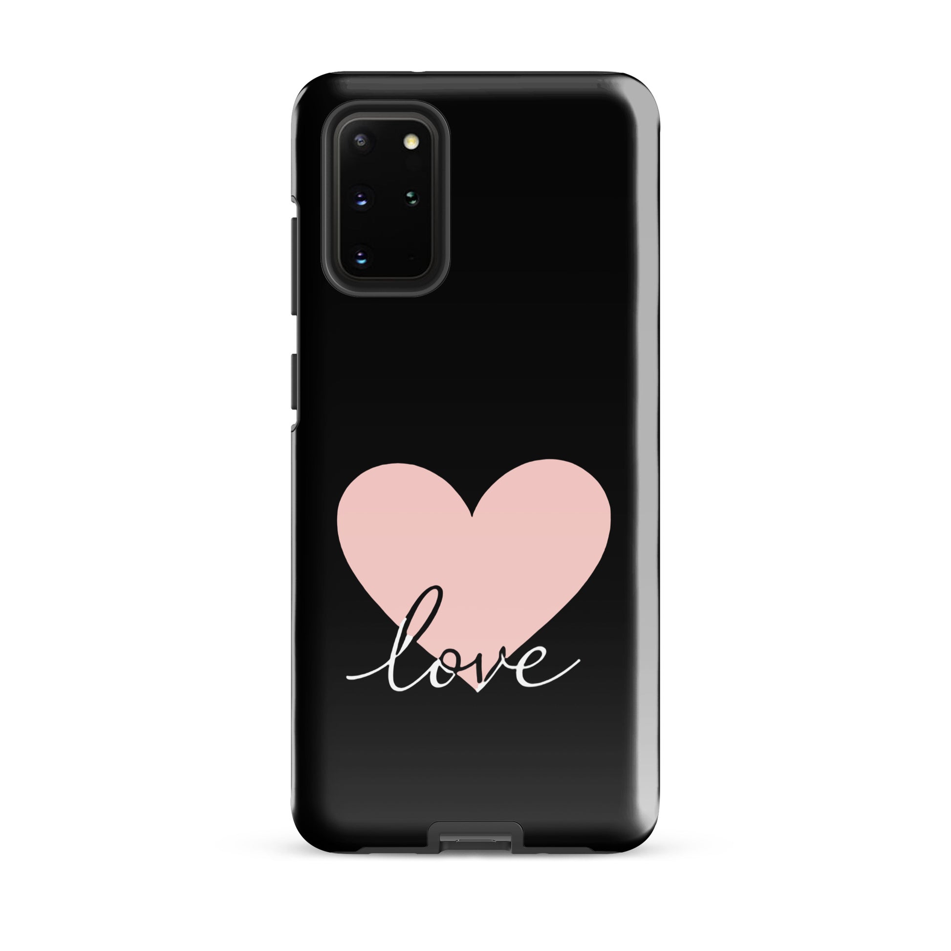 Phone Case Samsung Galaxy with heart and script love design, minimalist protective cover for stylish and modern look