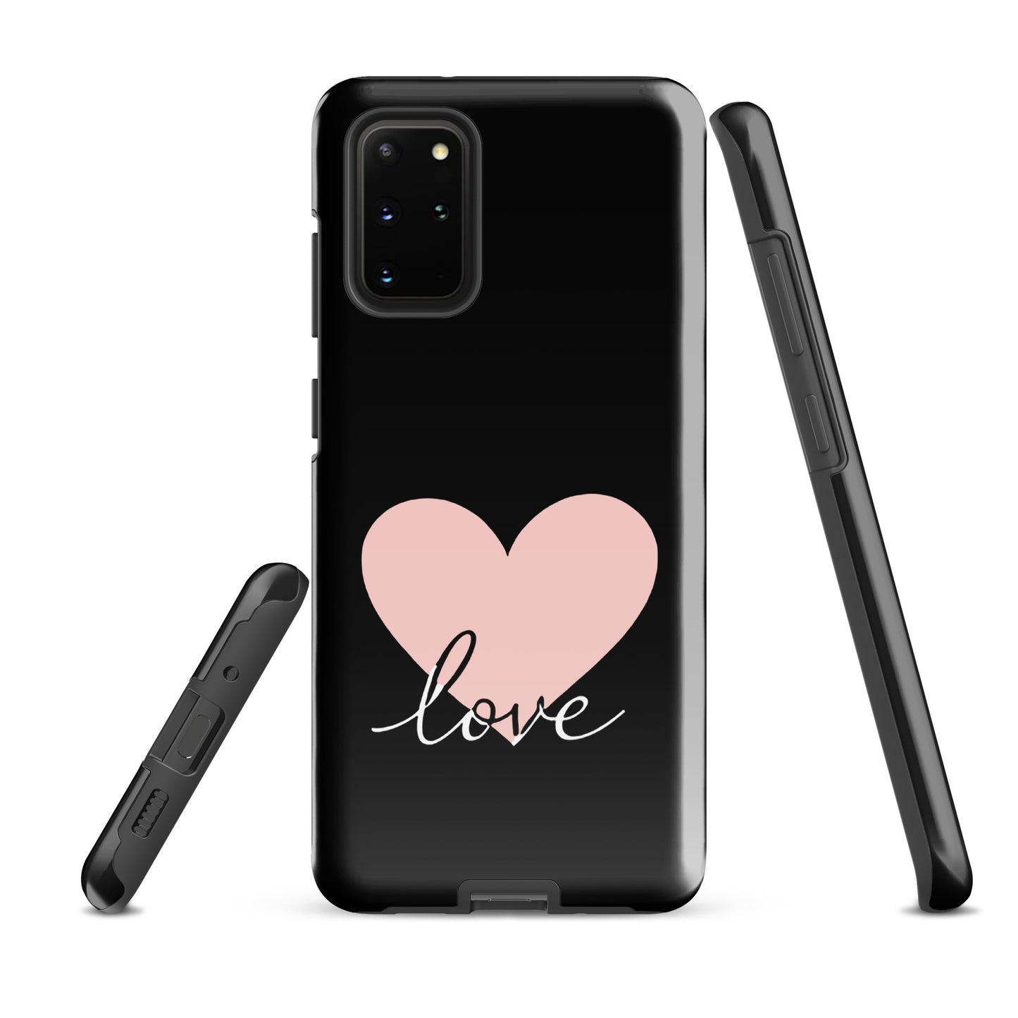 Phone Case Samsung Galaxy with heart and script love design, featuring sweet minimalist charm and modern style