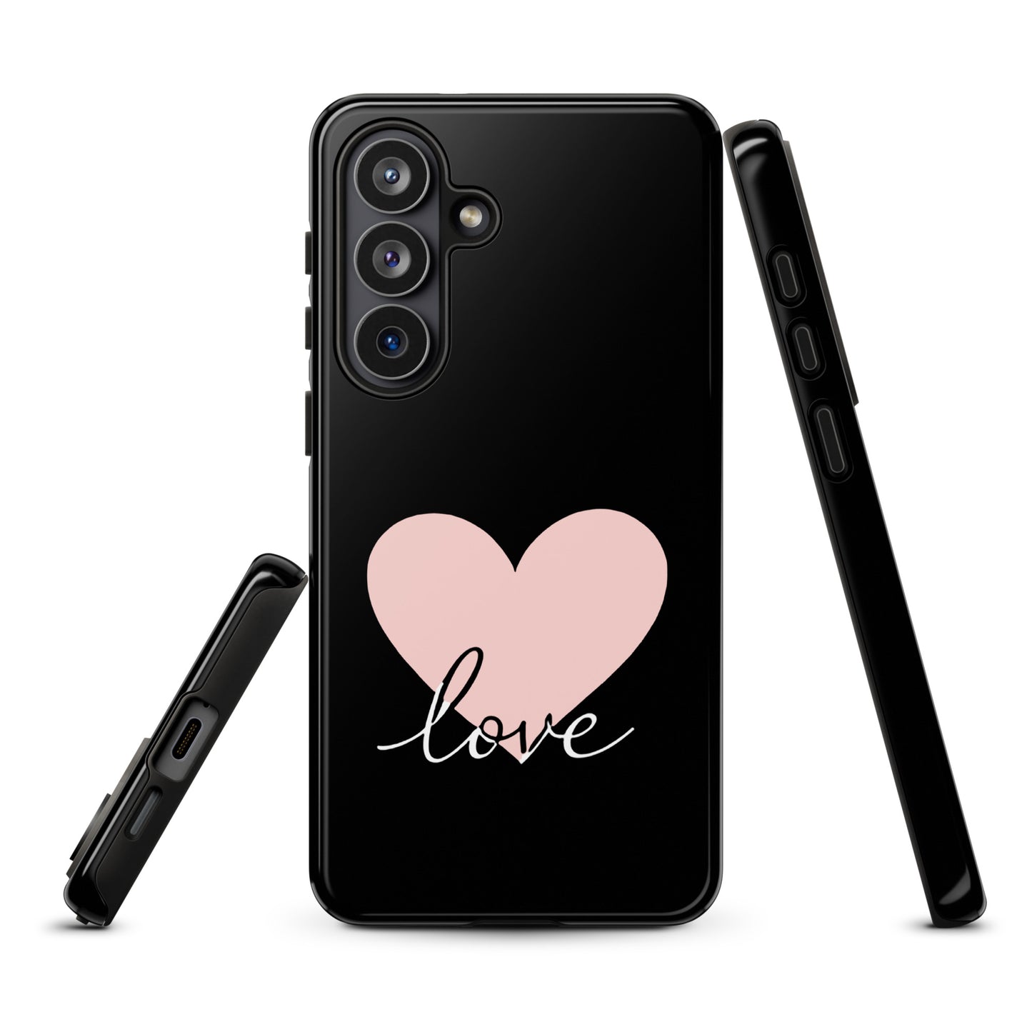 Phone Case with heart and script love design for Samsung Galaxy