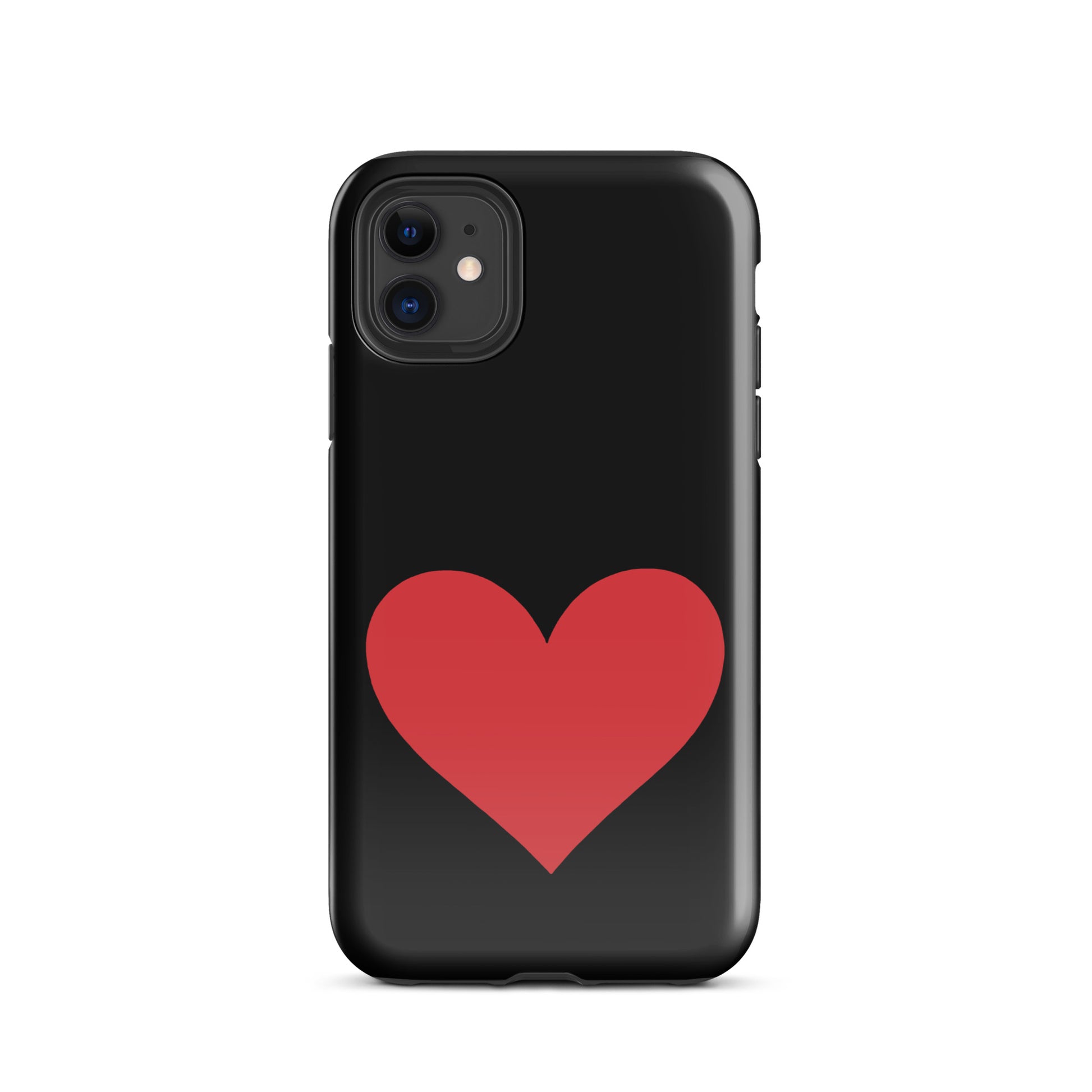 Phone Case with red heart design for iPhone, vibrant color options for a stylish and protective look.