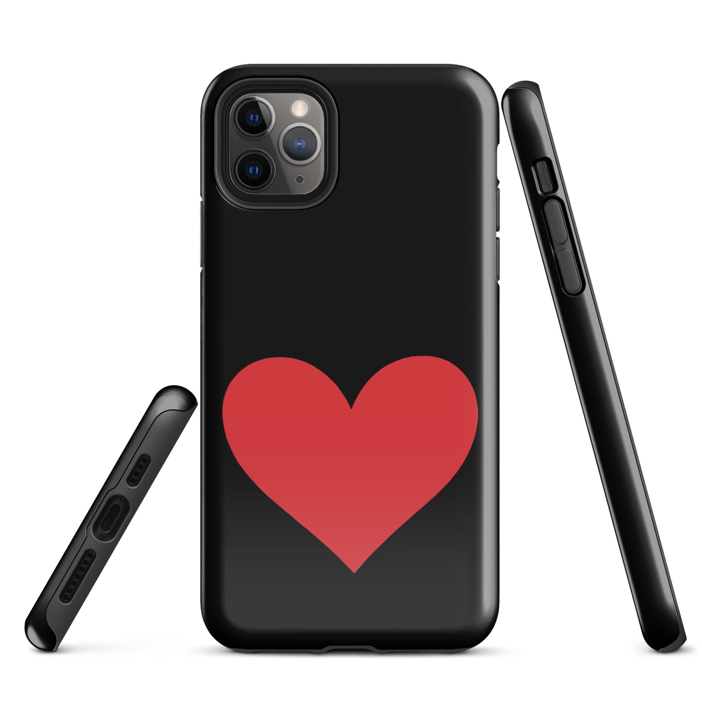 Phone Case for iPhone with vibrant heart design, showcasing bold red graphic, perfect for stylish protection and expression.