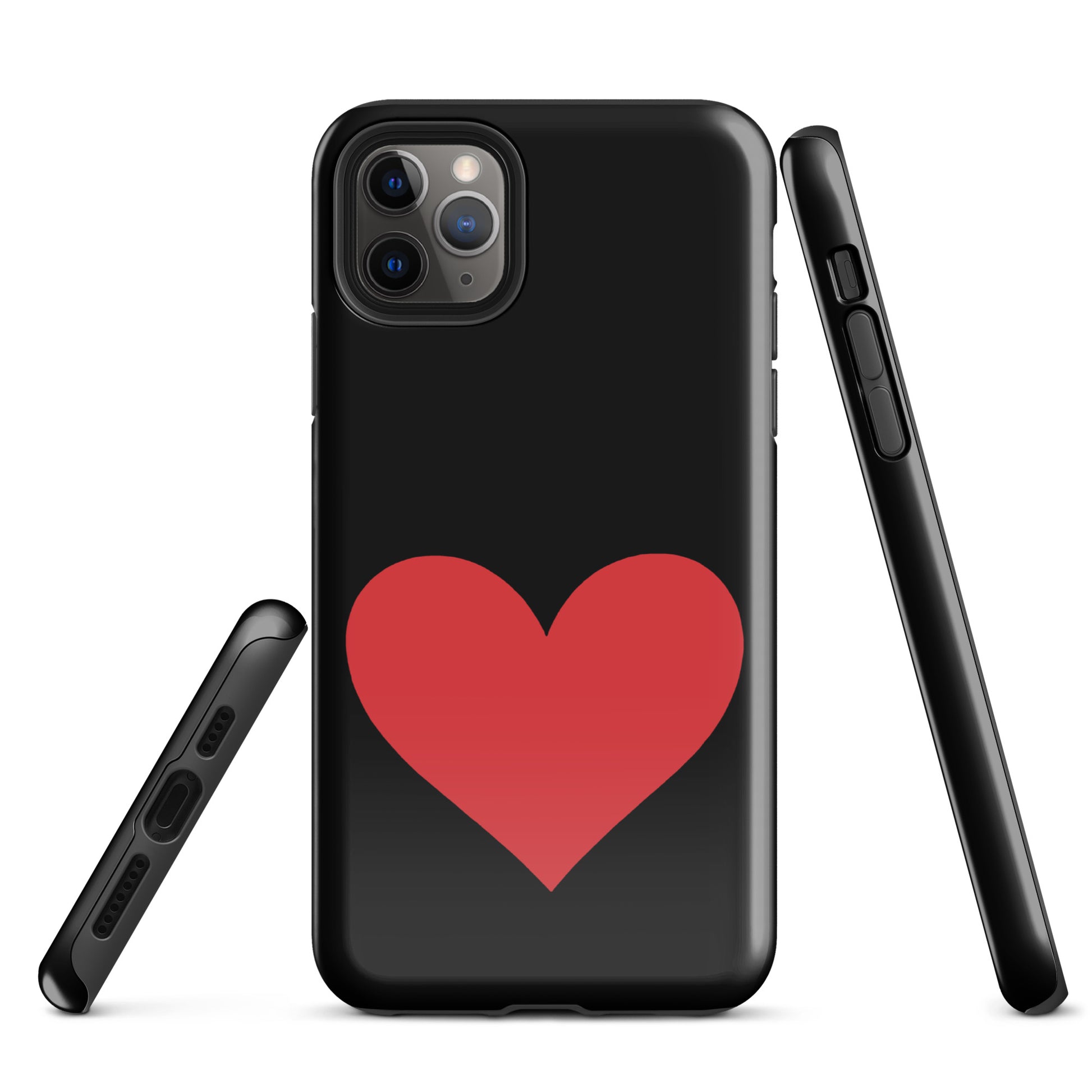 Phone Case for iPhone with vibrant heart design, showcasing bold red graphic, perfect for stylish protection and expression.