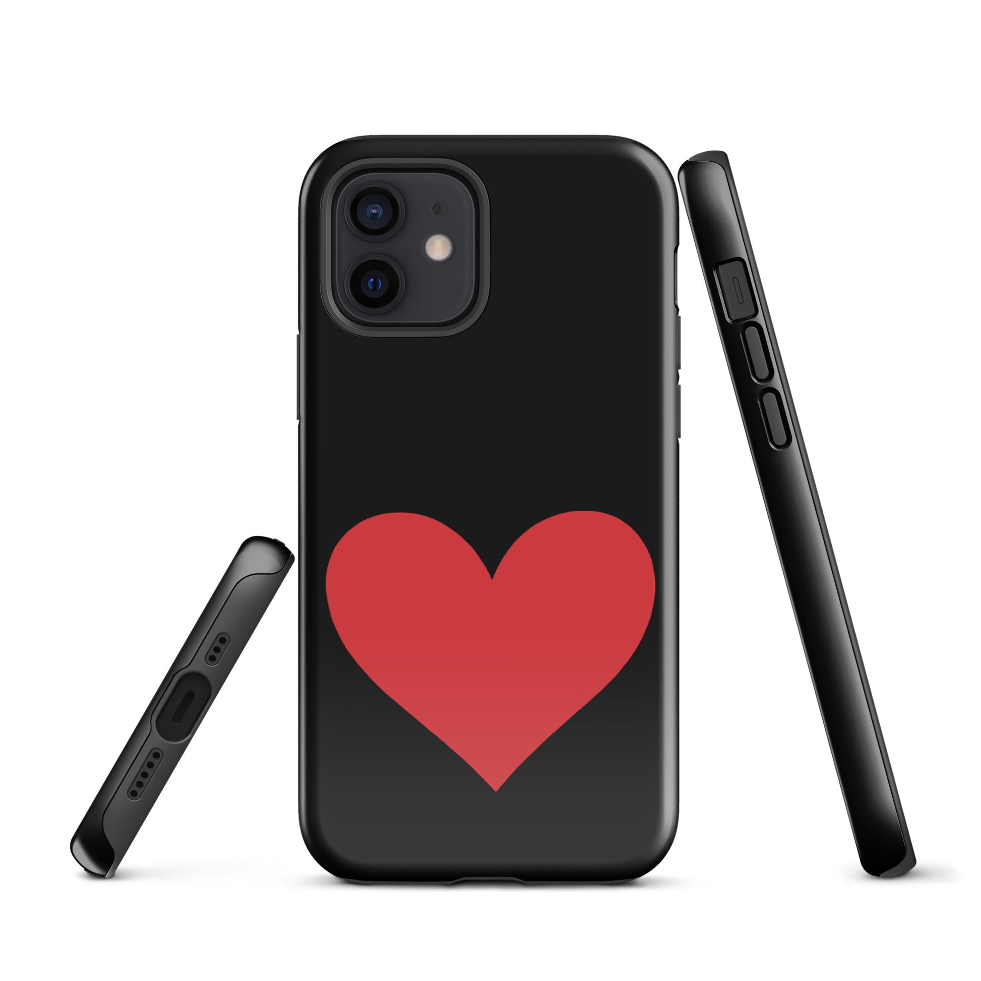 Phone Case for iPhone with red heart design, vibrant color options available for stylish protection and expression.