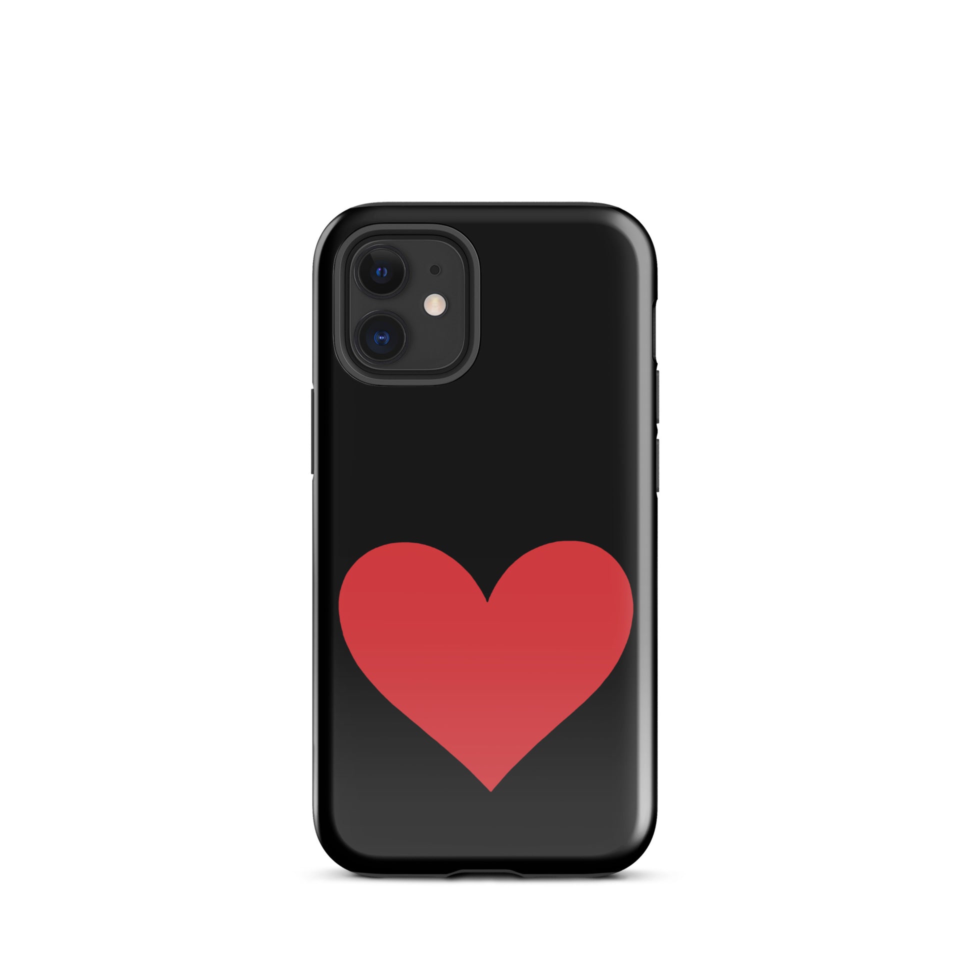 Phone Case for iPhone featuring a bold heart design in vibrant color options, combining style and durability for a love-themed aesthetic.