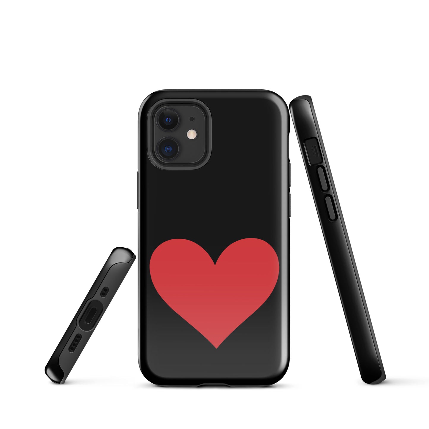 Phone Case for iPhone with red heart design, vibrant colors, stylish and protective.
