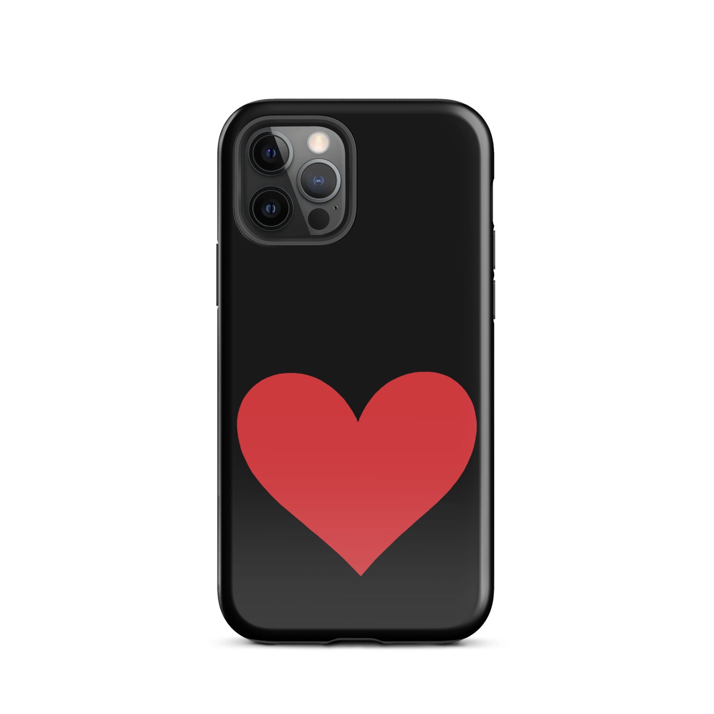 Phone Case for iPhone with red heart design, vibrant color options, stylish and durable.