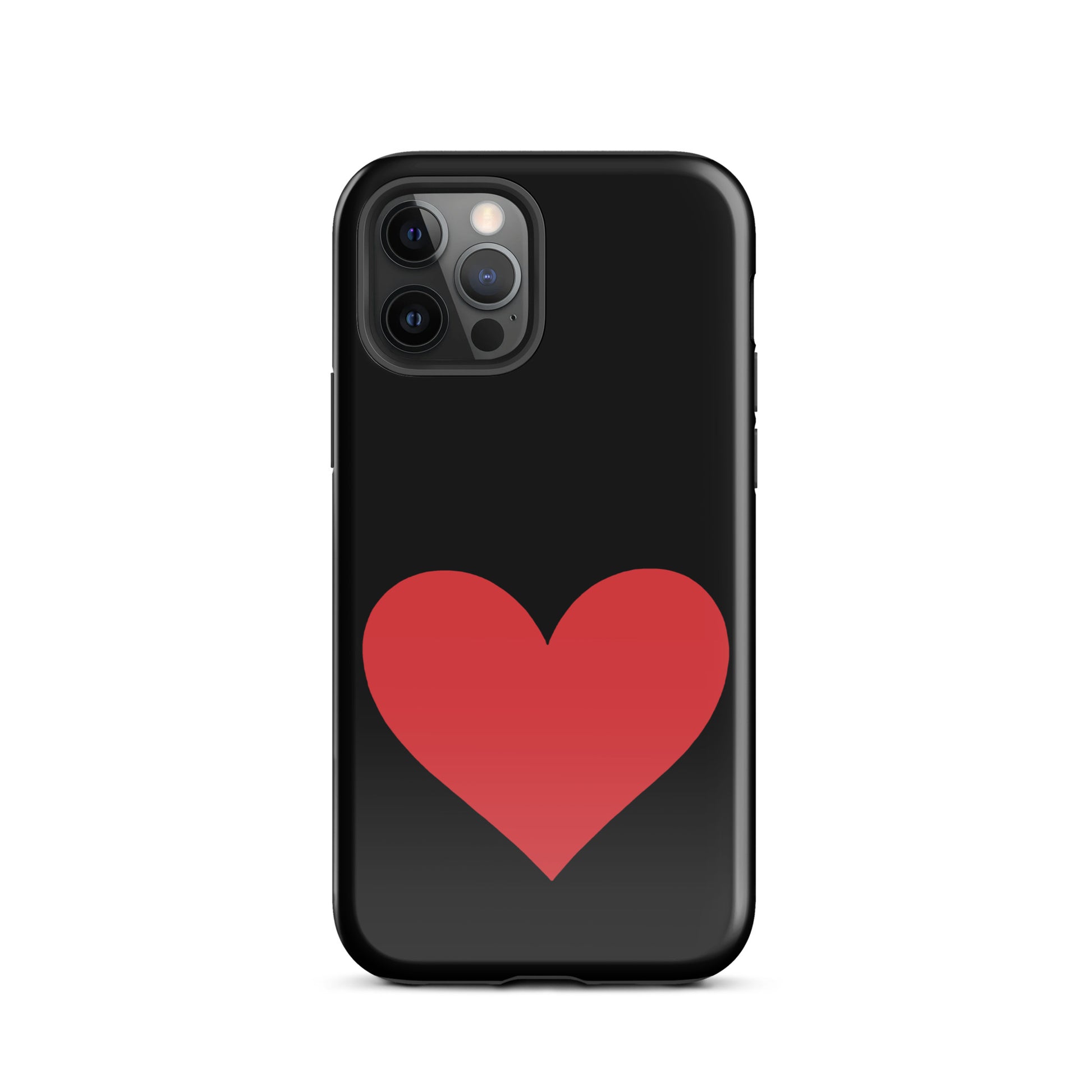 Phone Case for iPhone with red heart design, vibrant color options, stylish and durable.