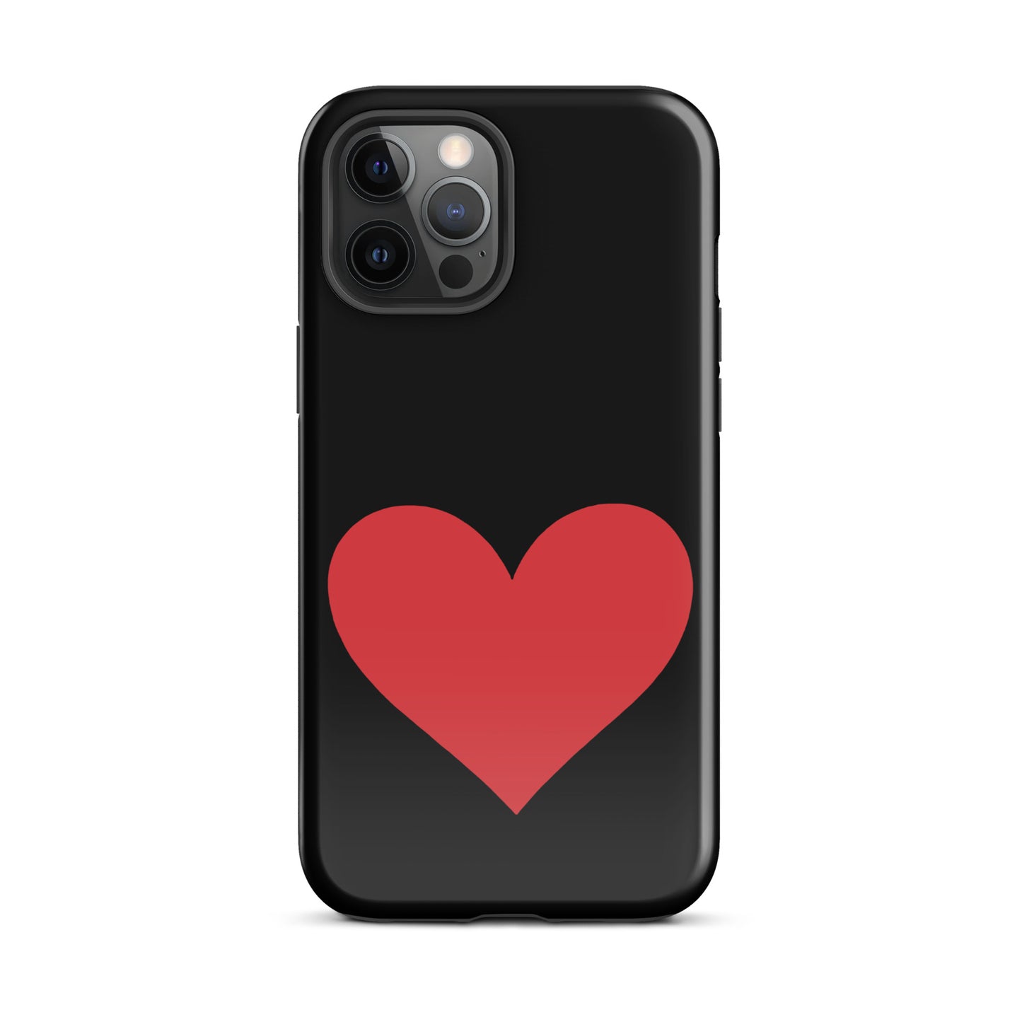 Phone Case for iPhone with red heart design, vibrant color, durable and stylish protection.