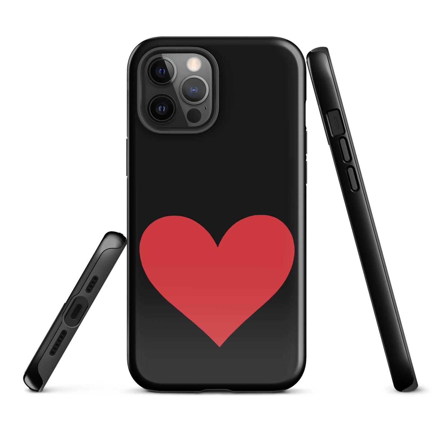 Phone Case for iPhone with red heart design, showcasing durable and stylish cover with vibrant color options for expressive style.