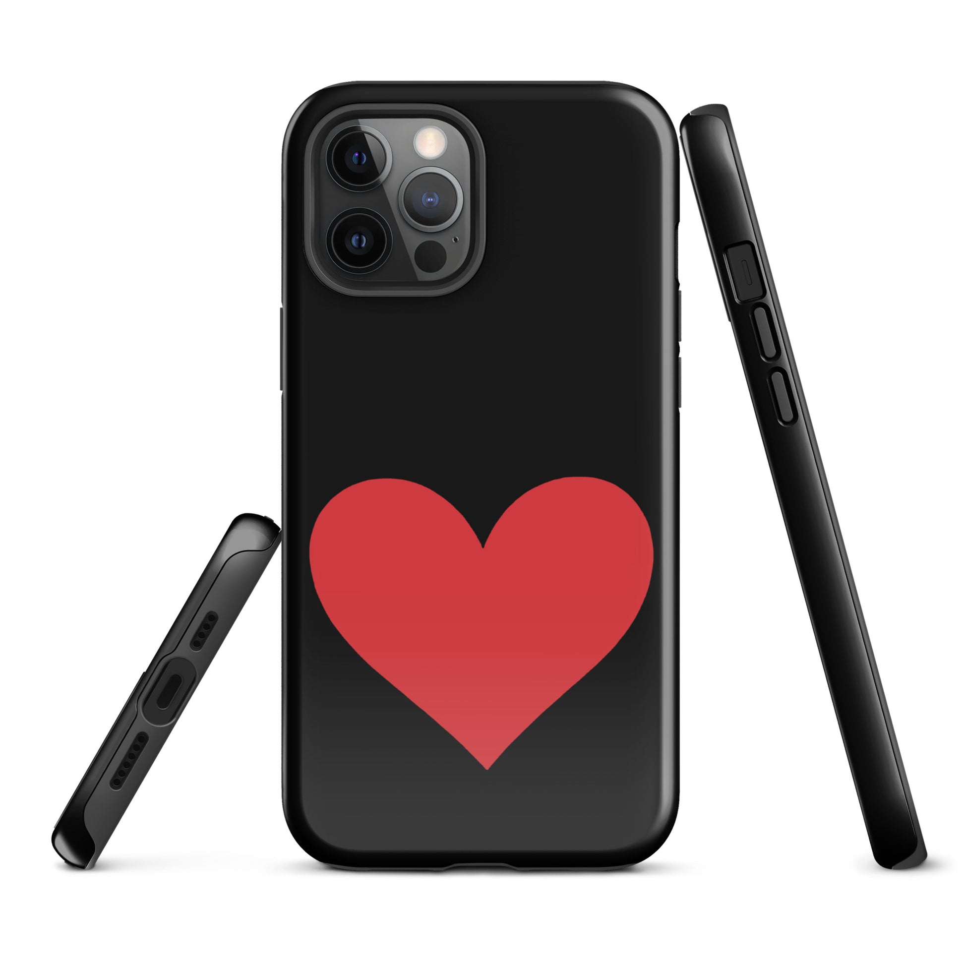Phone Case for iPhone with red heart design, showcasing durable and stylish cover with vibrant color options for expressive style.