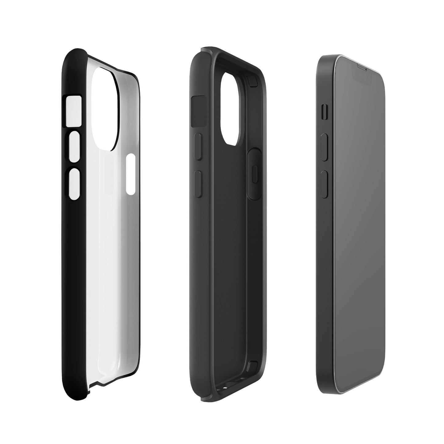 Three Phone Case options for iPhone with heart design, showcasing vibrant colors and stylish protection.