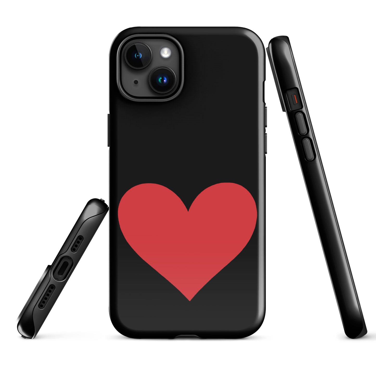 Phone Case for iPhone with heart design in vibrant color options, offering style and protection. Ideal for love-themed smartphone accessory.
