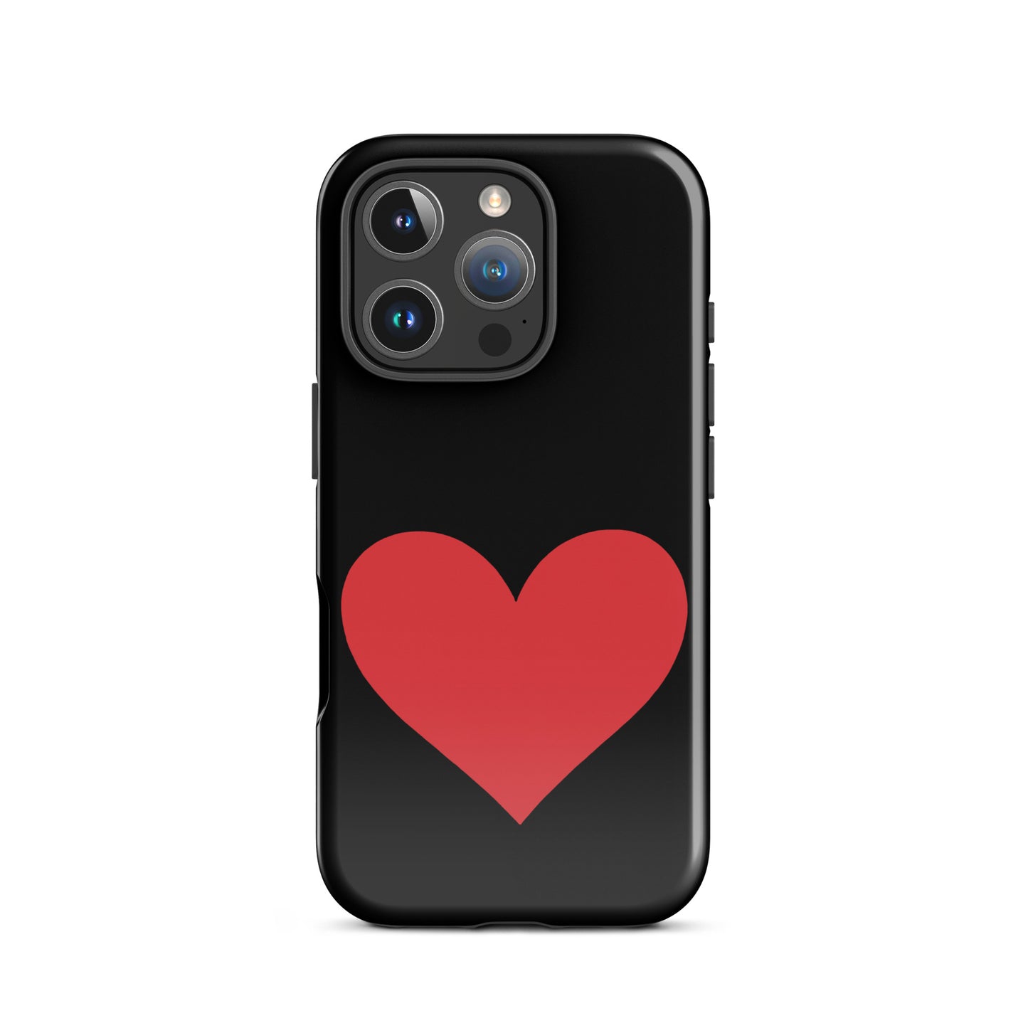 Phone Case for iPhone with red heart design, vibrant color, stylish protective cover for expressive style lovers.