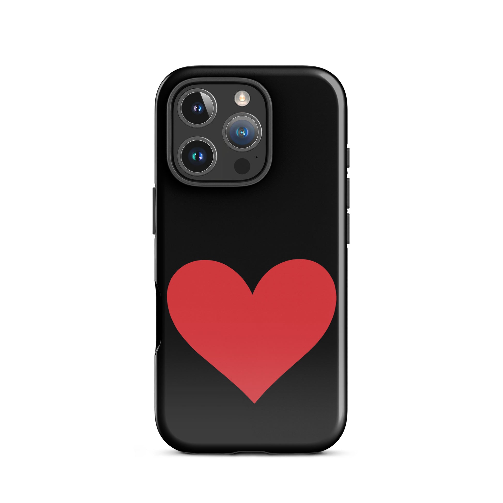 Phone Case for iPhone with red heart design, vibrant color, stylish protective cover for expressive style lovers.