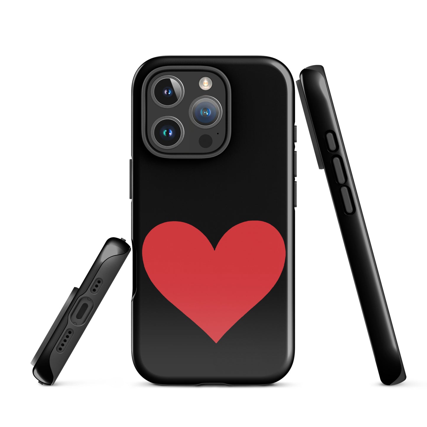 Phone Case for iPhone with bold heart design in vibrant colors, offering stylish protection. Multiple color options available.