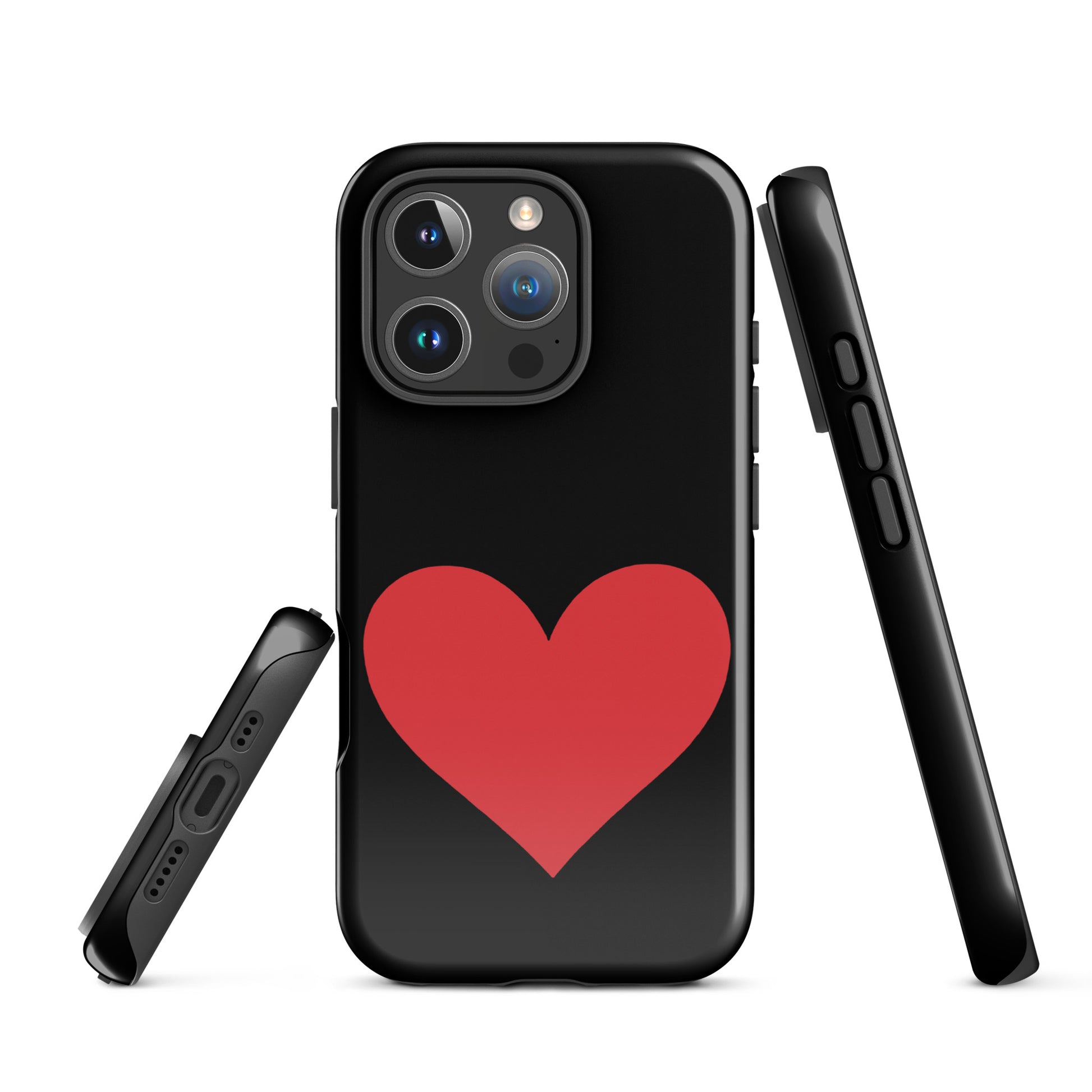 Phone Case for iPhone with bold heart design in vibrant colors, offering stylish protection. Multiple color options available.