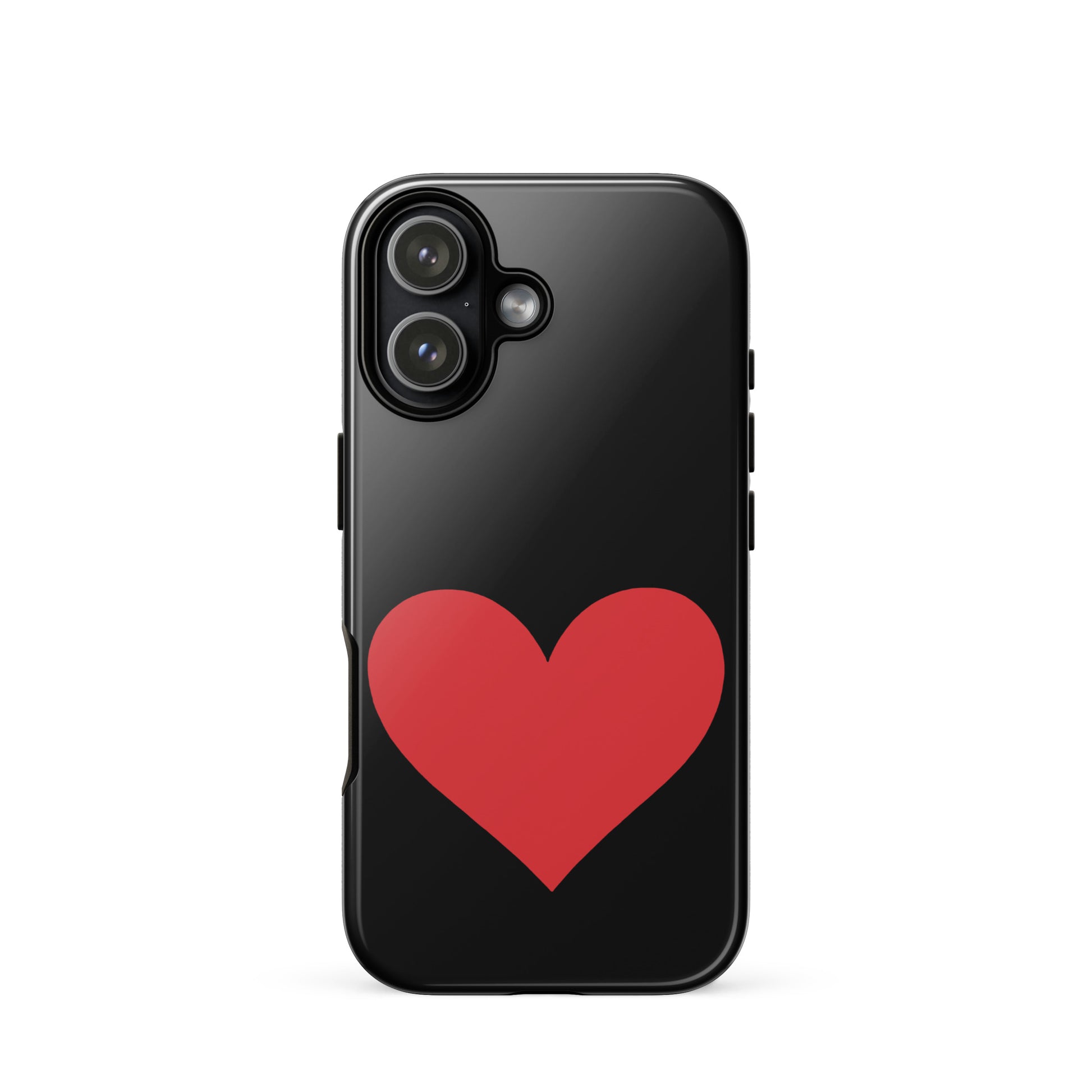 Phone Case for iPhone with heart design in bold red, showcasing vibrant style and durable protection.