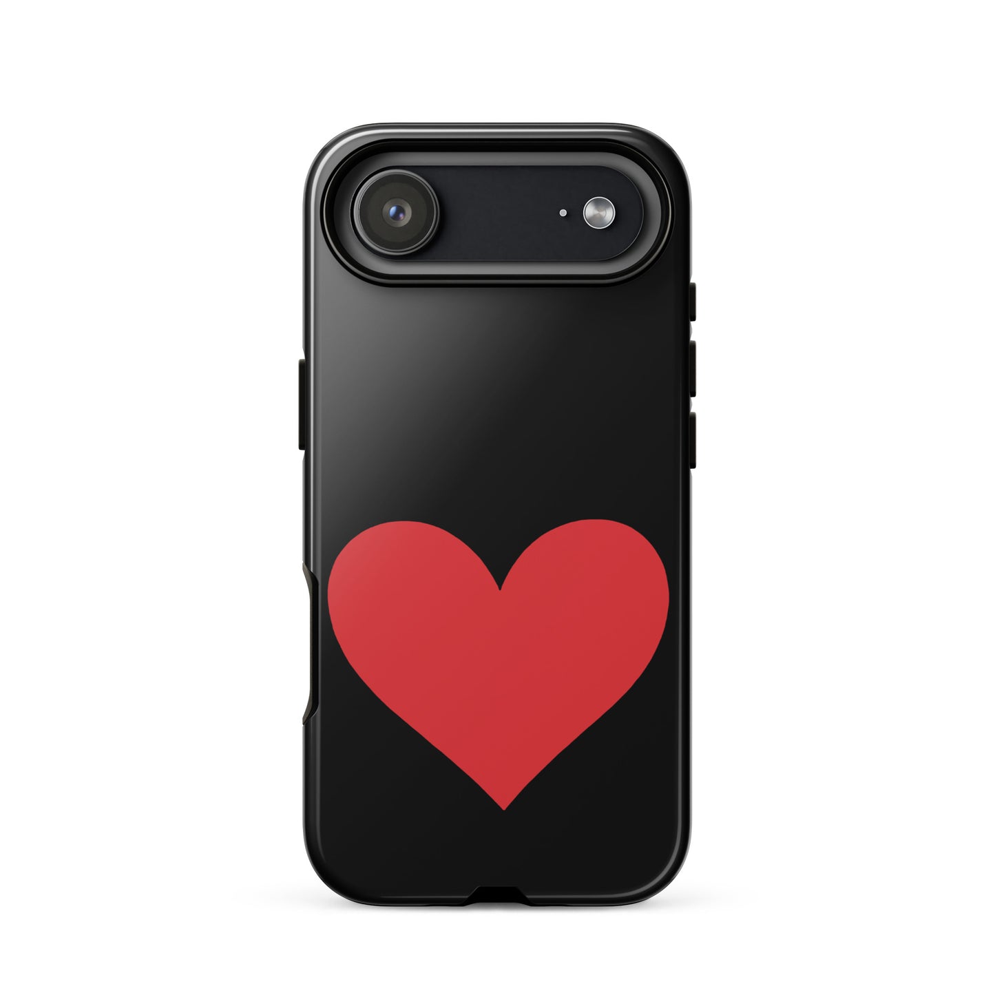 Phone Case for iPhone with heart design in vibrant red color, offering a stylish and protective accessory.