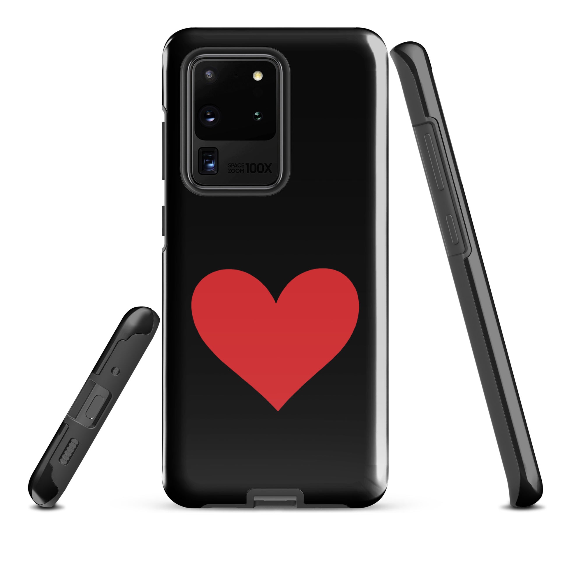 Phone Case for Samsung Galaxy with heart design in vibrant colors, blending style and protection.