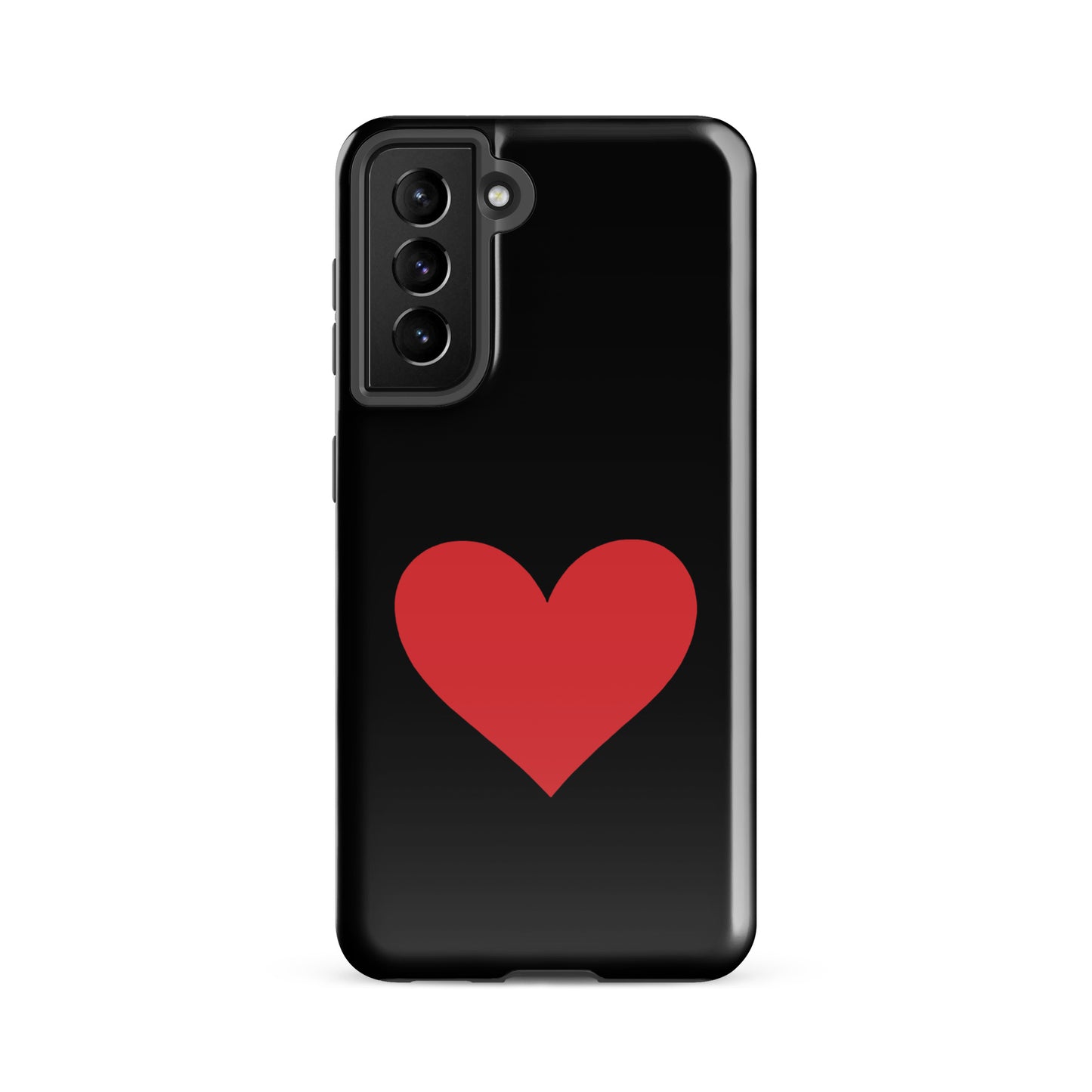 Phone Case for Samsung Galaxy with vibrant heart design, showcasing a bold red heart graphic for style and protection.