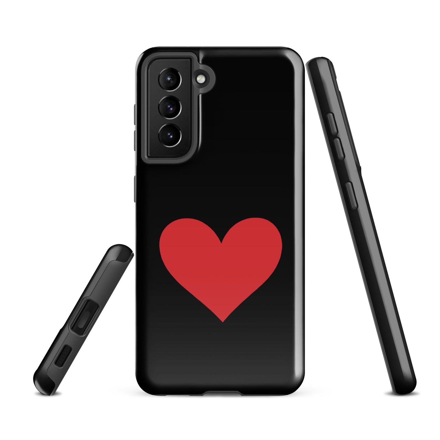 Phone Case for Samsung Galaxy with heart design in vibrant colors, stylish and protective smartphone cover.