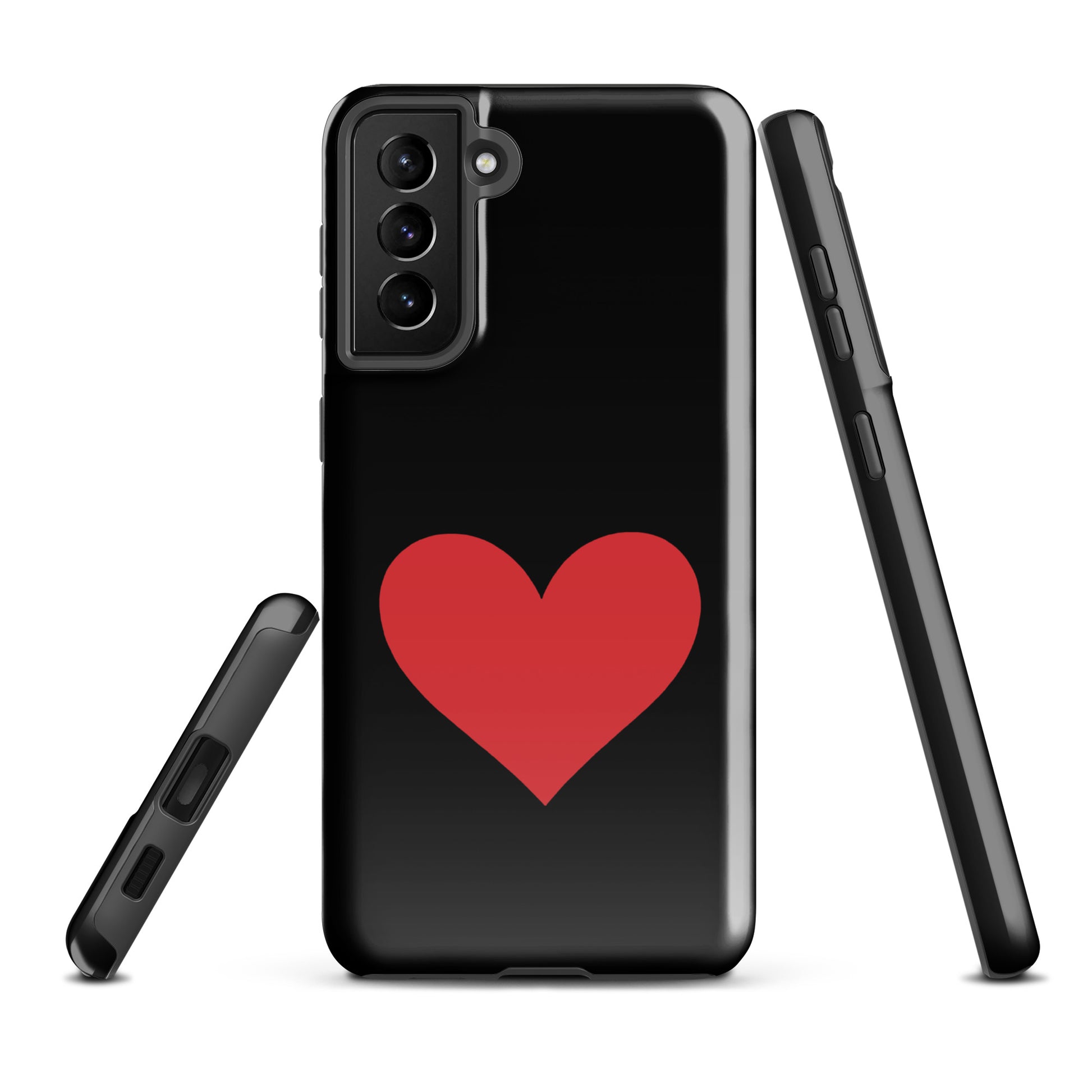 Phone Case for Samsung Galaxy with heart design, vibrant color, stylish protection for love-themed aesthetics.