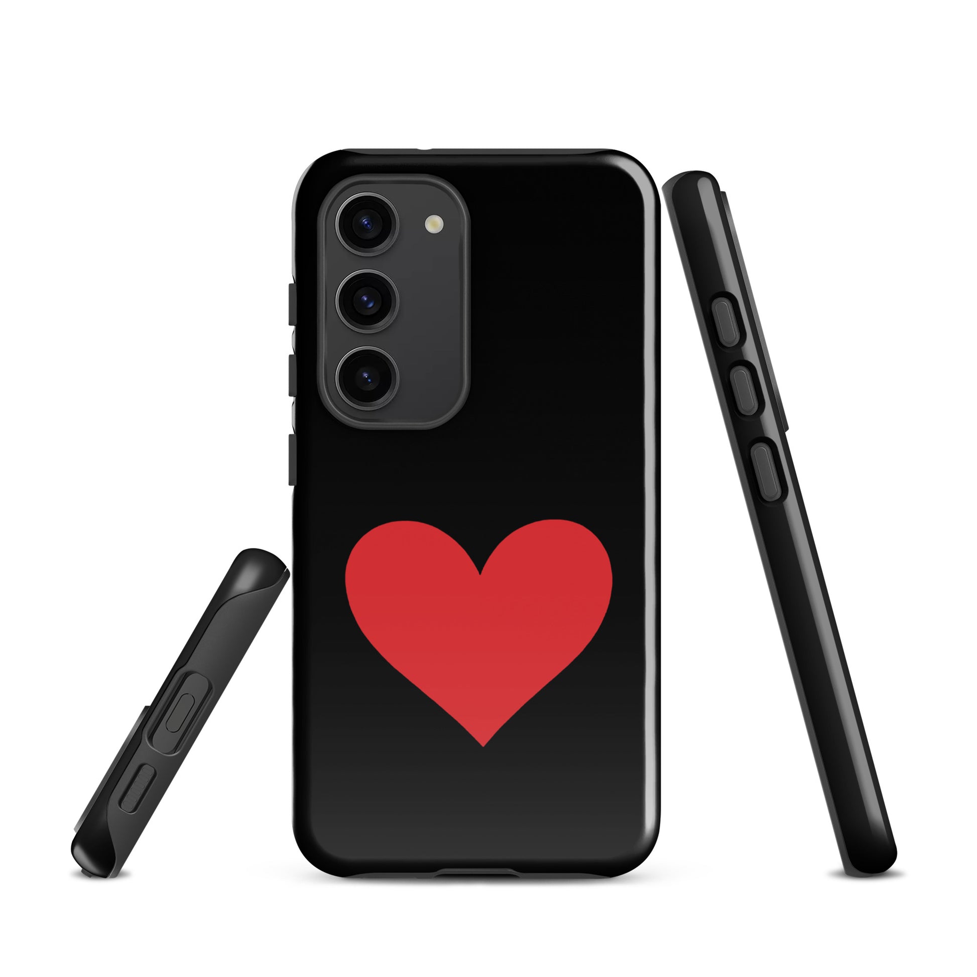 Phone Case for Samsung Galaxy with red heart design in vibrant color, showcasing style and protection