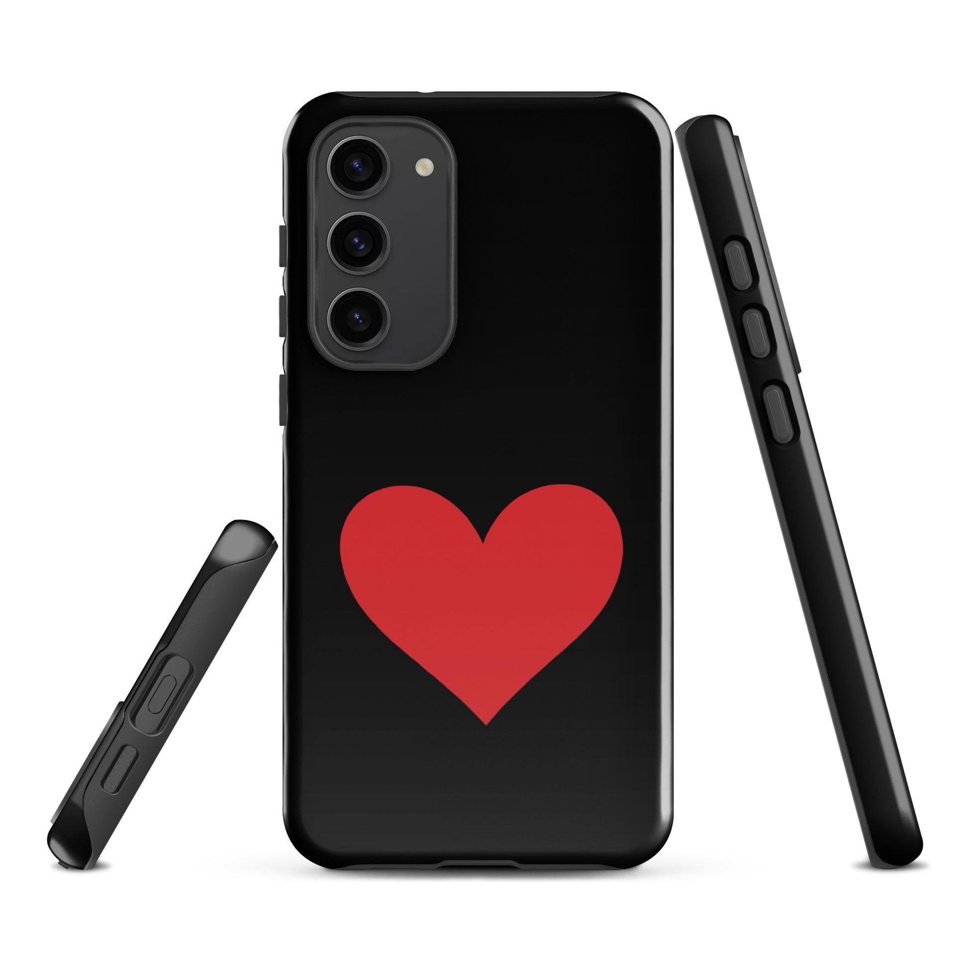Phone Case for Samsung Galaxy with heart design in vibrant colors, stylish and protective, perfect for love-themed expression.