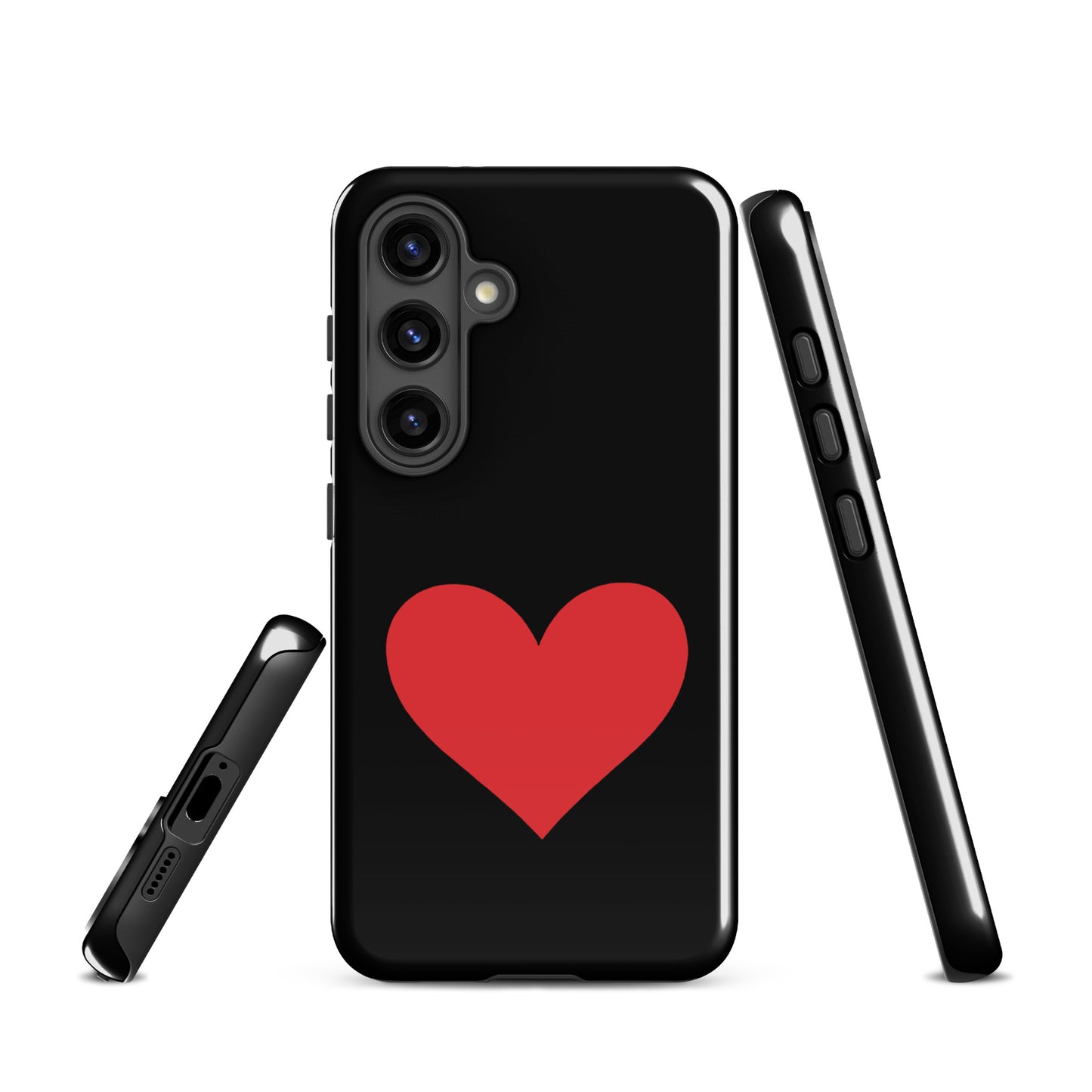 Phone Case for Samsung Galaxy with red heart design in vibrant colors, showcasing style and protection.