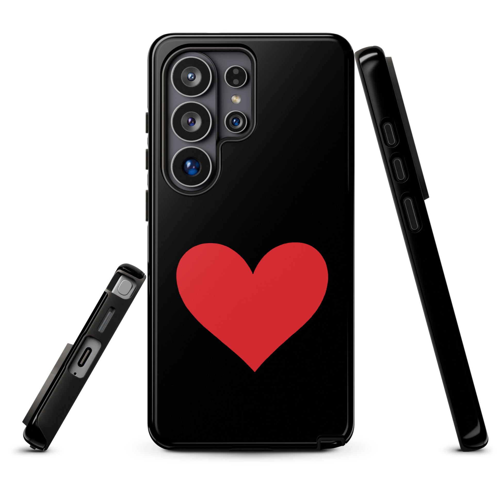 Phone Case for Samsung Galaxy with heart design in vibrant colors, offering stylish protection and expressing love for bold aesthetics.