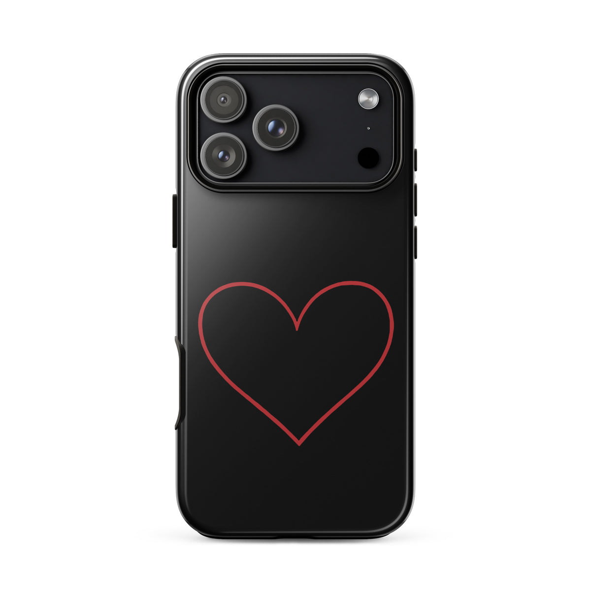 Minimalist crimson heart design phone case for iPhone