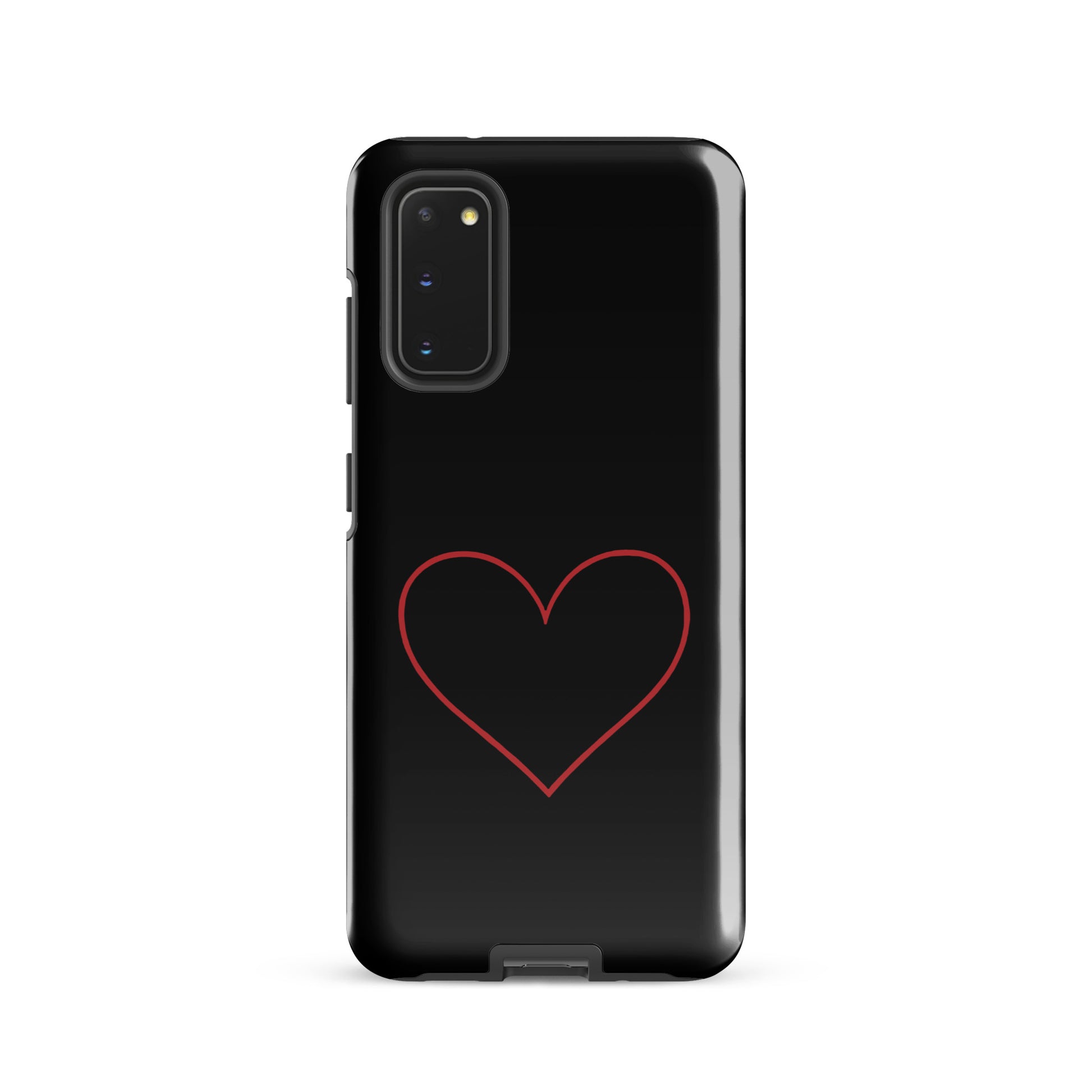 Phone Case for Samsung Galaxy with minimalist crimson heart design