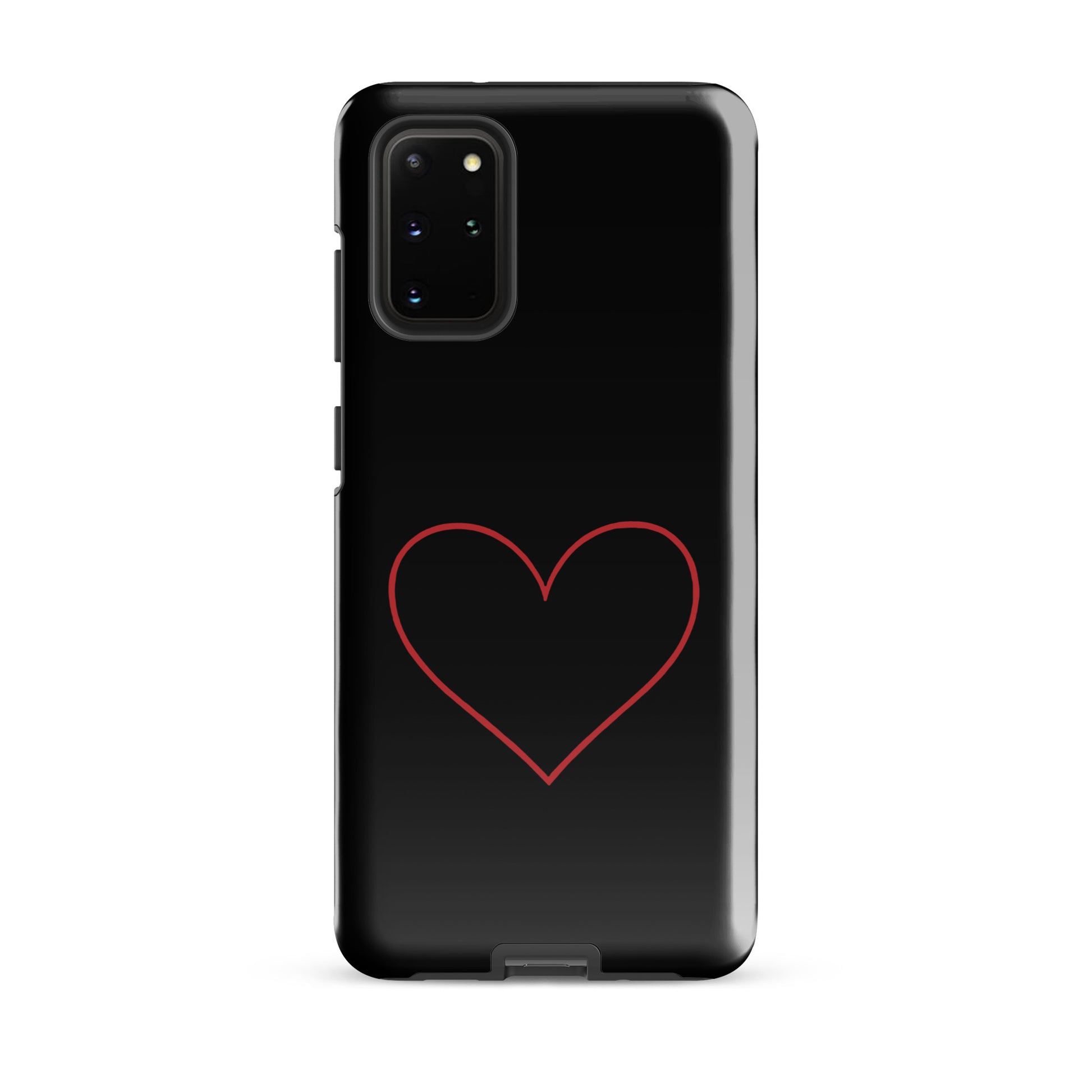 Phone Case for Samsung Galaxy with minimalist crimson heart design.