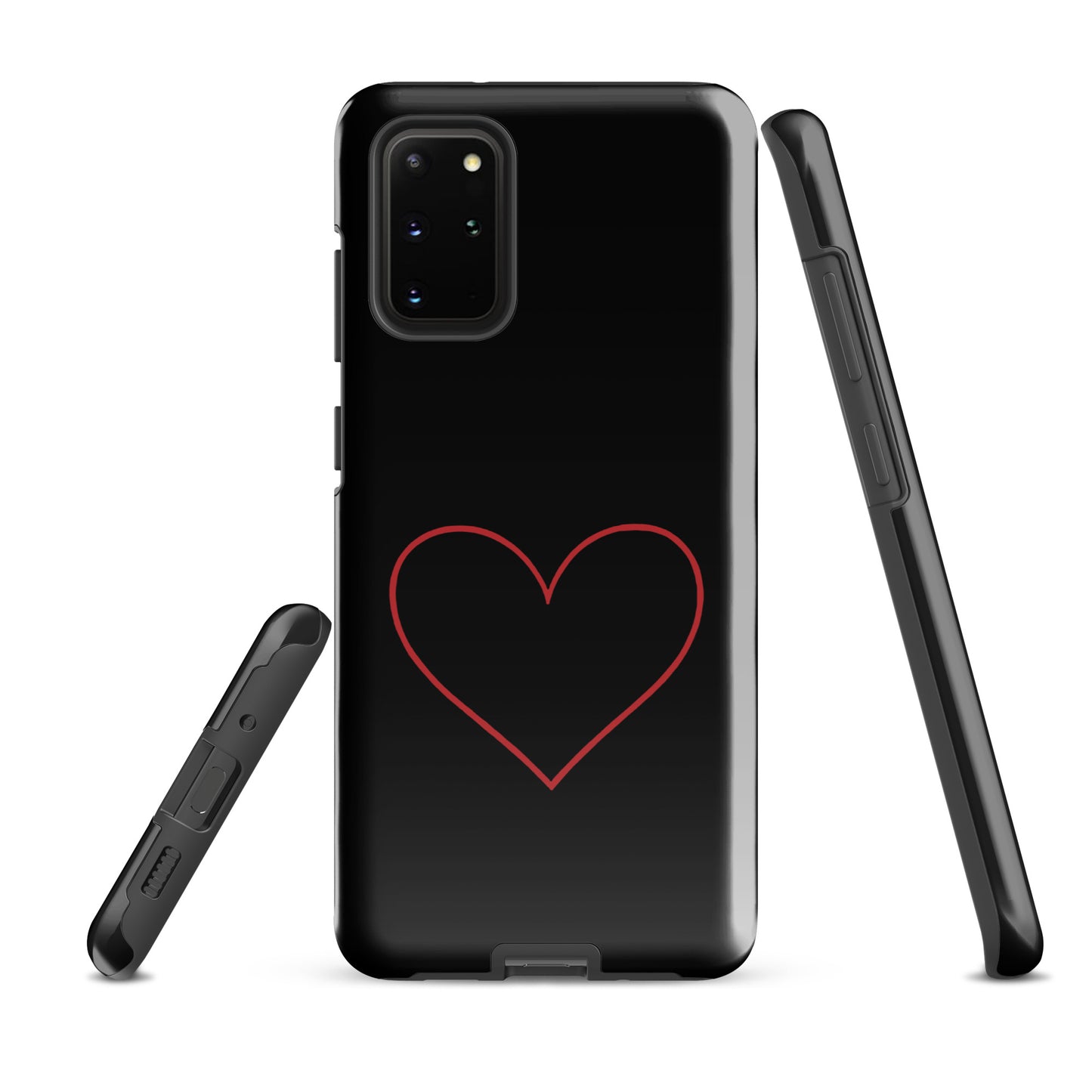 Phone Case for Samsung Galaxy with minimalist crimson heart design, showcasing modern aesthetics and subtle romance.