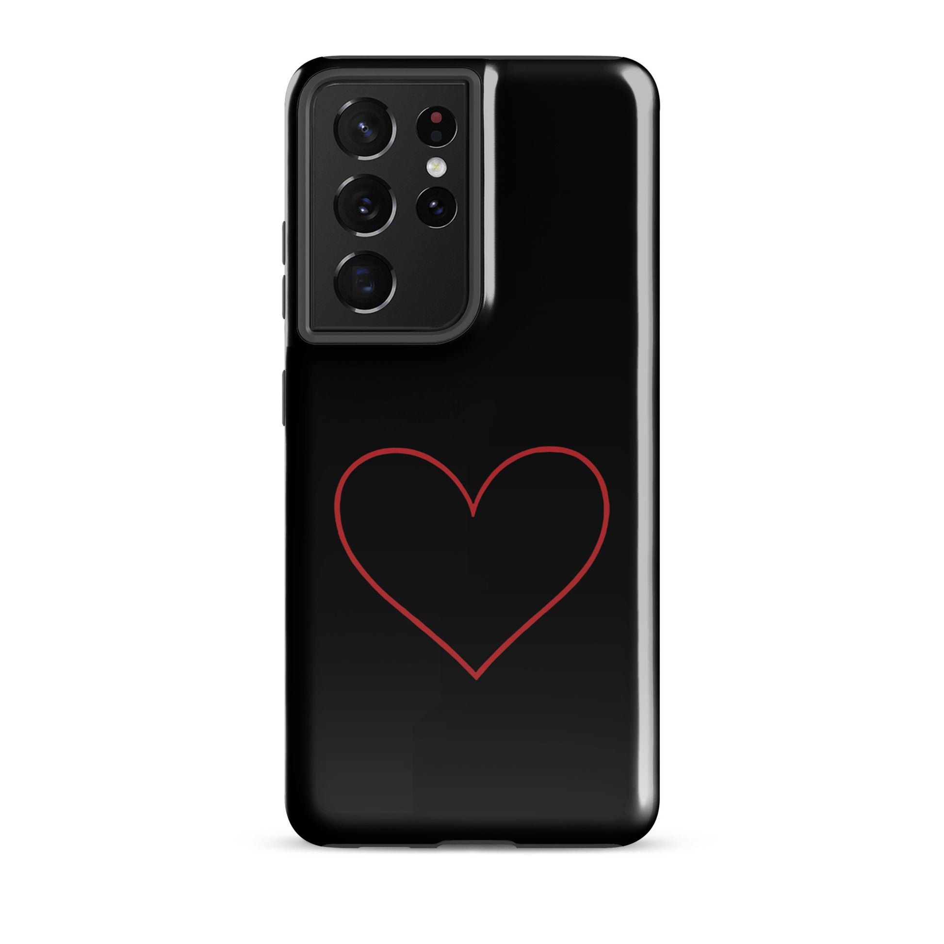 Phone Case for Samsung Galaxy with minimalist crimson heart design