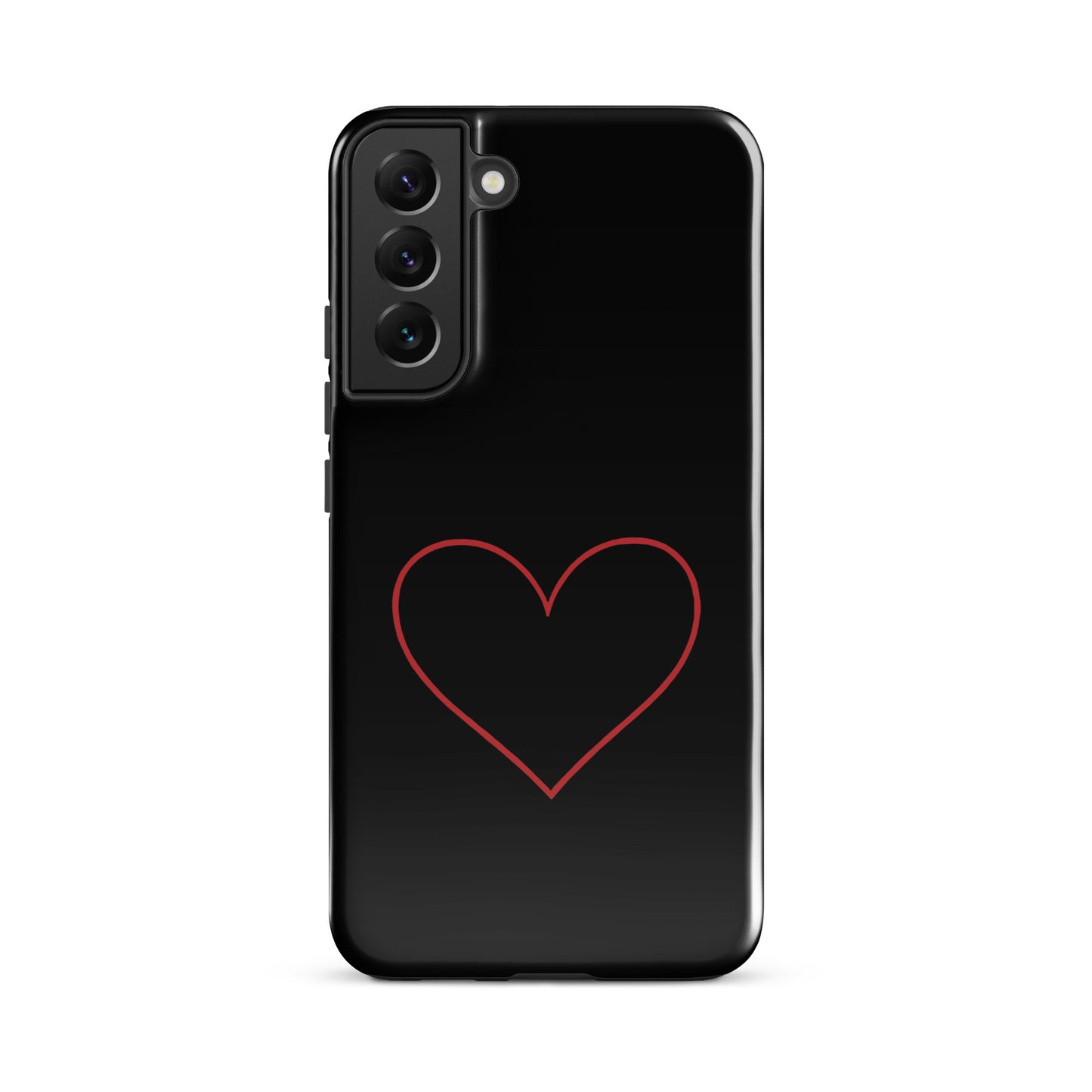 Phone Case for Samsung Galaxy with minimalist crimson heart design, combining modern aesthetics and subtle romance for a sleek look.