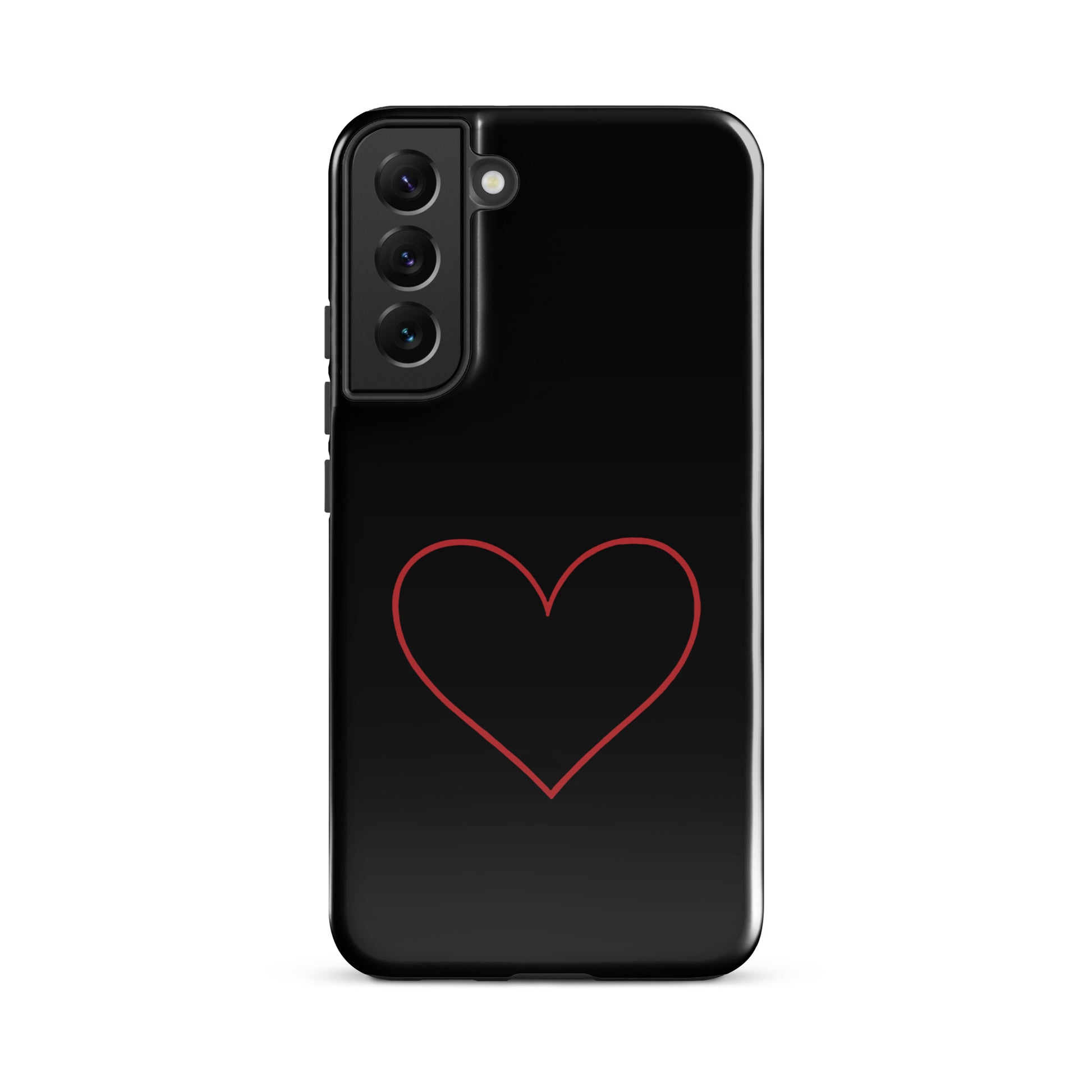 Phone Case for Samsung Galaxy with minimalist crimson heart design, combining modern aesthetics and subtle romance for a sleek look.